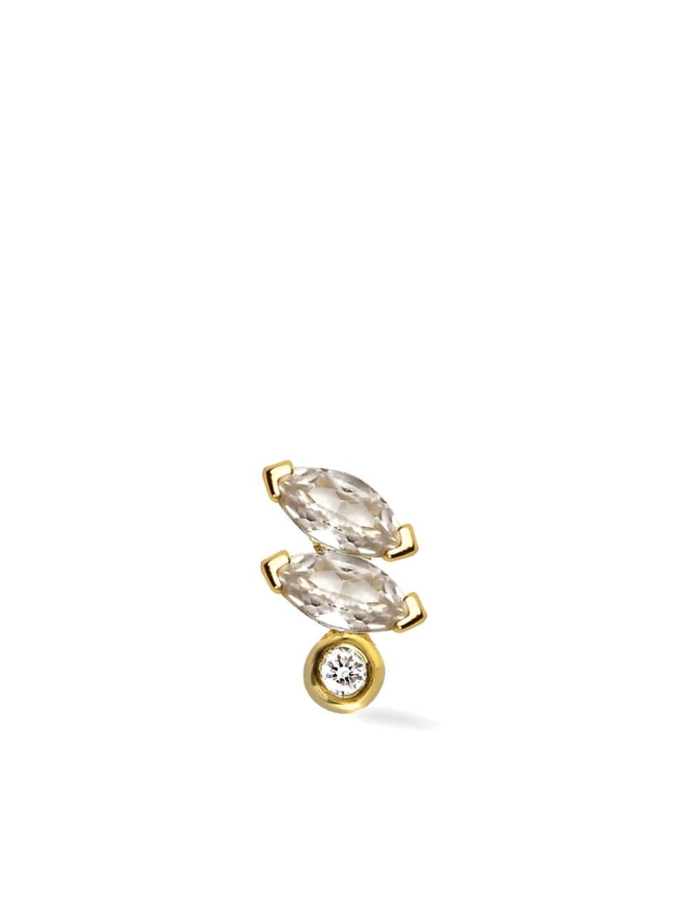 Lark & Berry 14kt yellow gold Veto diamond and sapphire earring von Lark & Berry