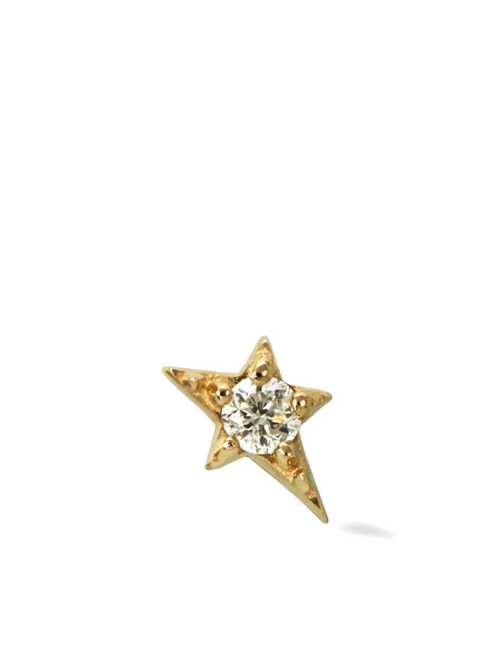 Lark & Berry 14kt yellow gold mini Shooting Star diamond stud earring von Lark & Berry