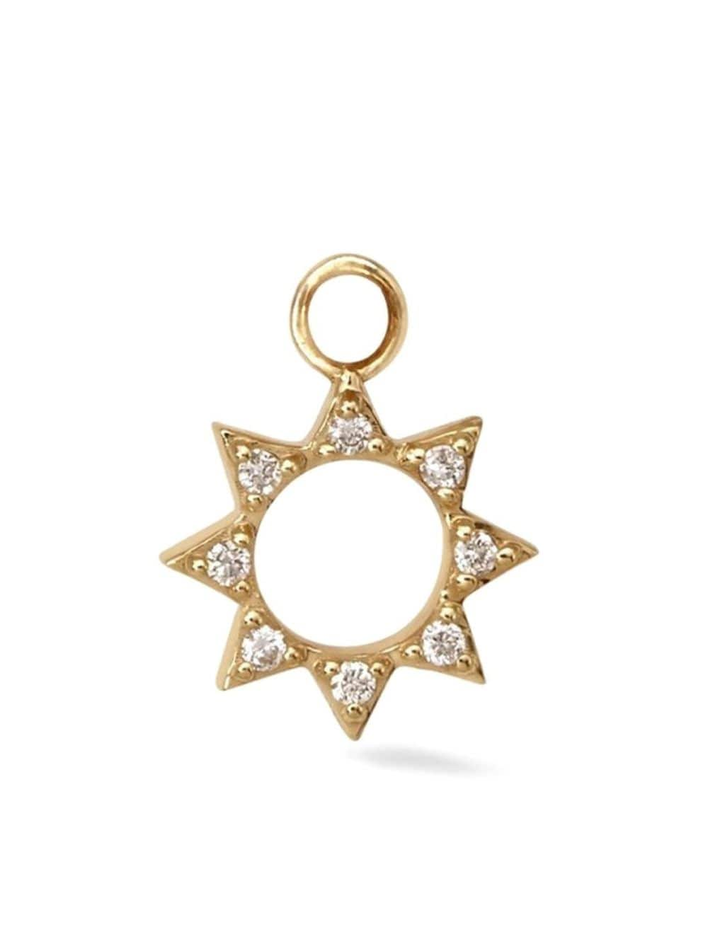 Lark & Berry 9kt yellow gold Summer Sun diamond charm von Lark & Berry