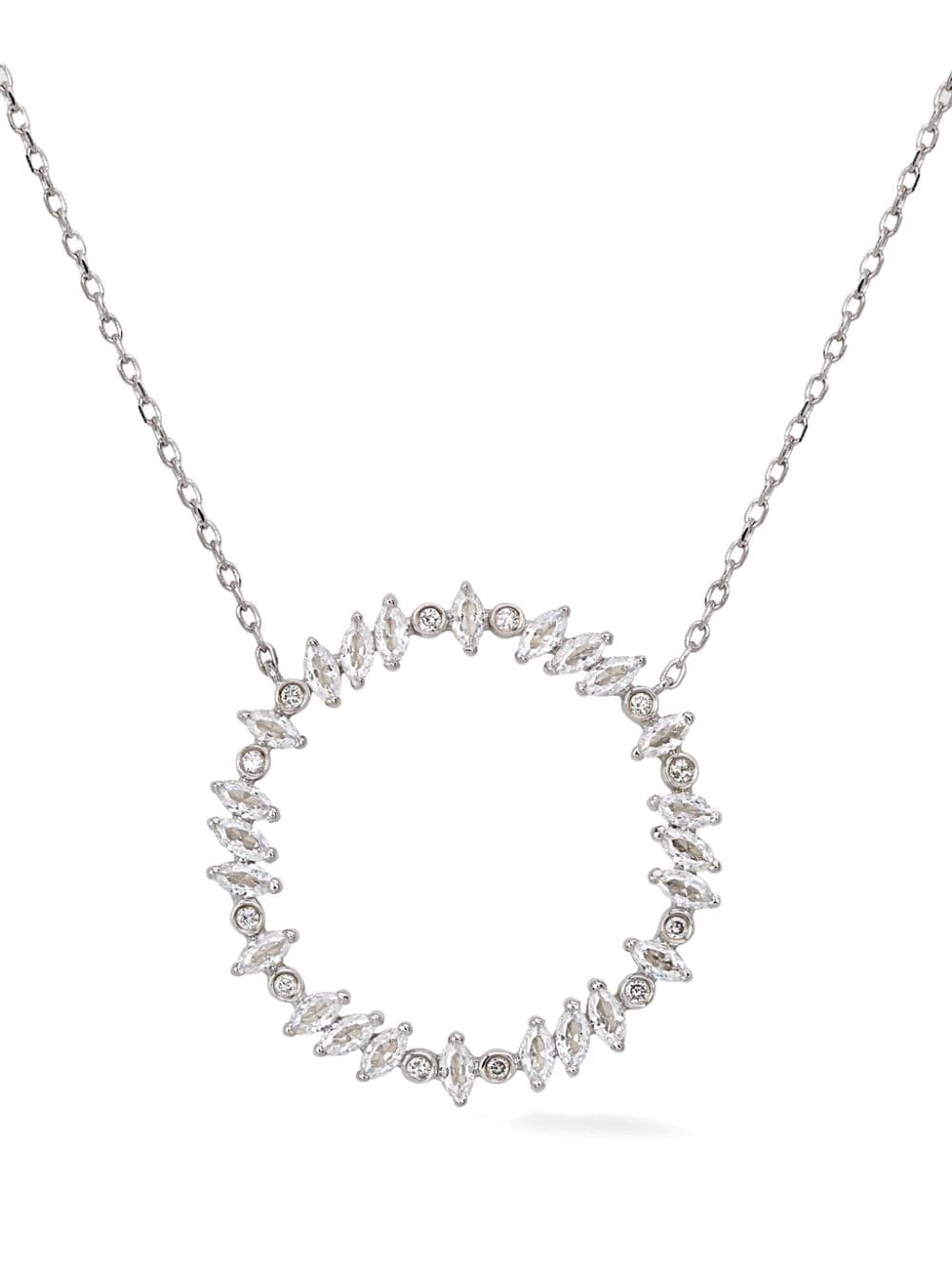 Lark & Berry sterling silver Rainbow Veto White Luz sapphire and diamond necklace von Lark & Berry