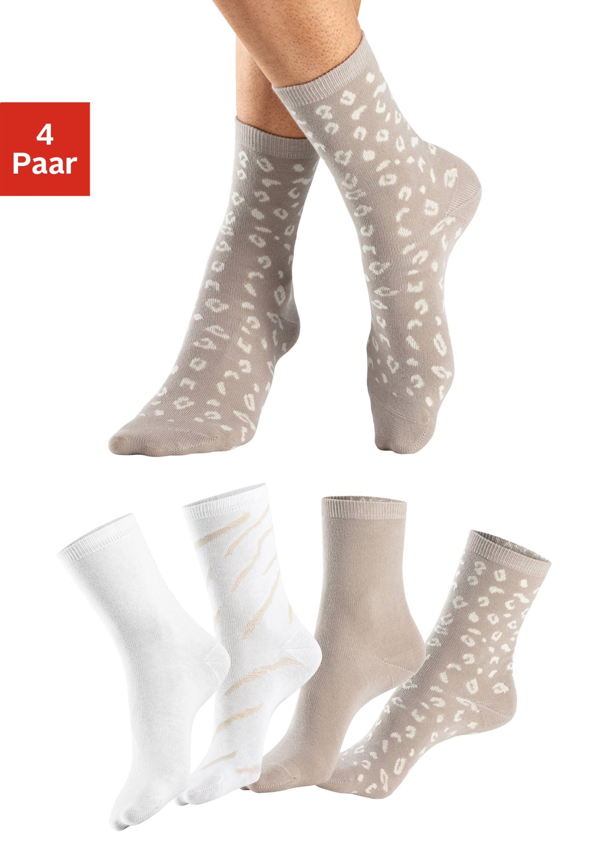 LASCANA Basicsocken, (Set, 4 Paar) von Lascana