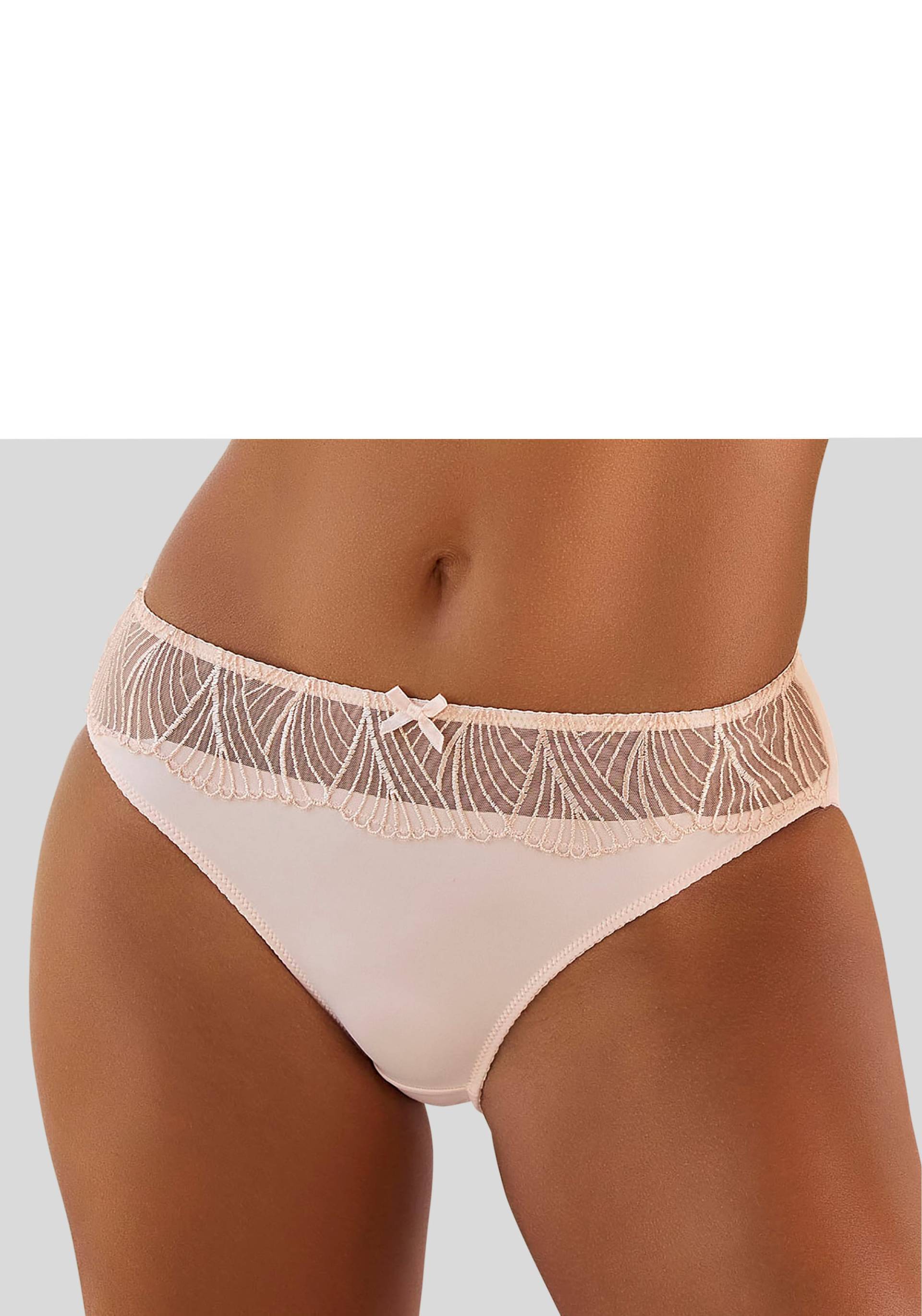 LASCANA Bikinislip, mit Bund aus modischer Stickerei Spitze von Lascana