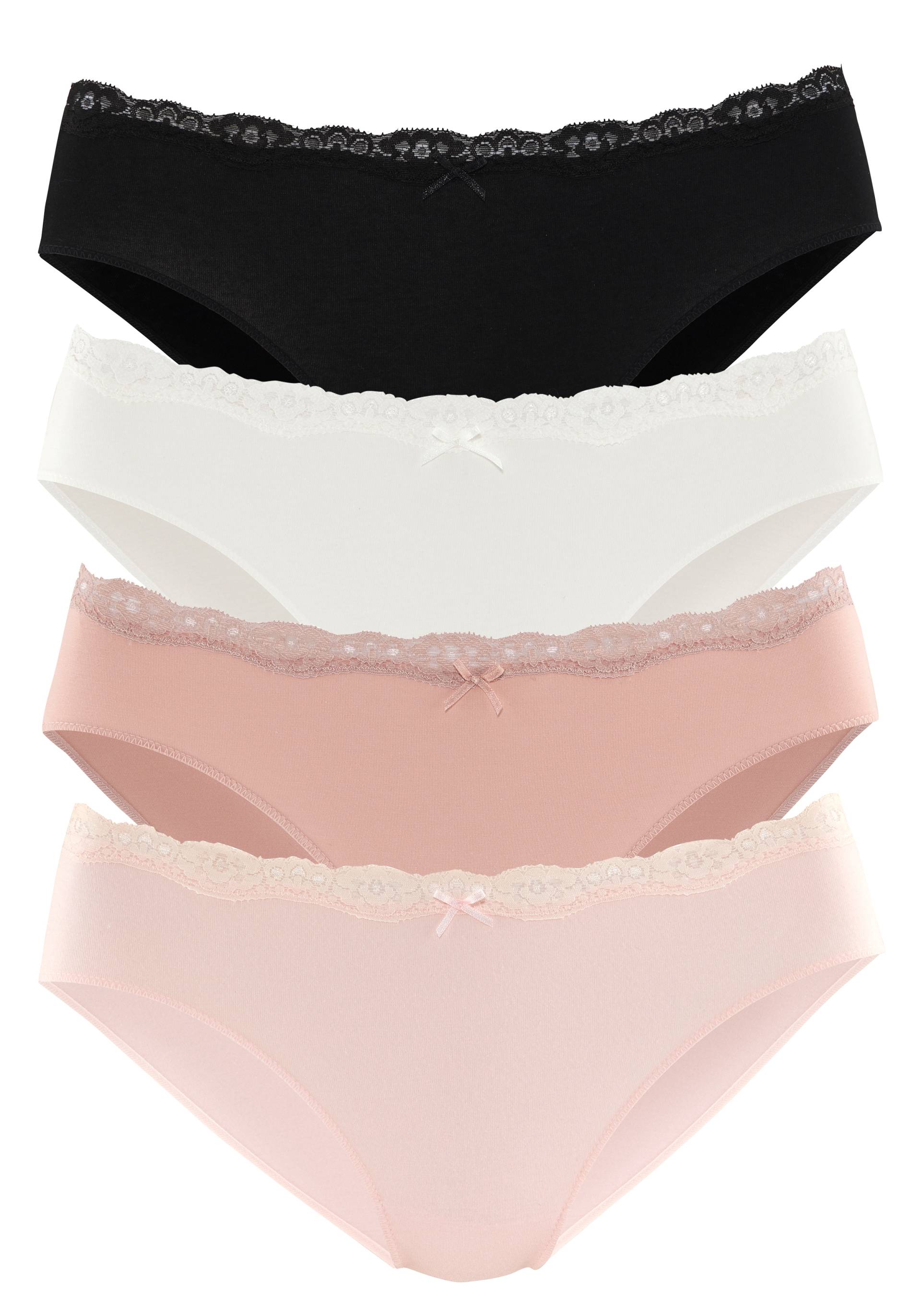 LASCANA Bikinislip »Bikinislip«, (Packung, 4 St.), aus elastischer Baumwolle, in schöner Box von Lascana