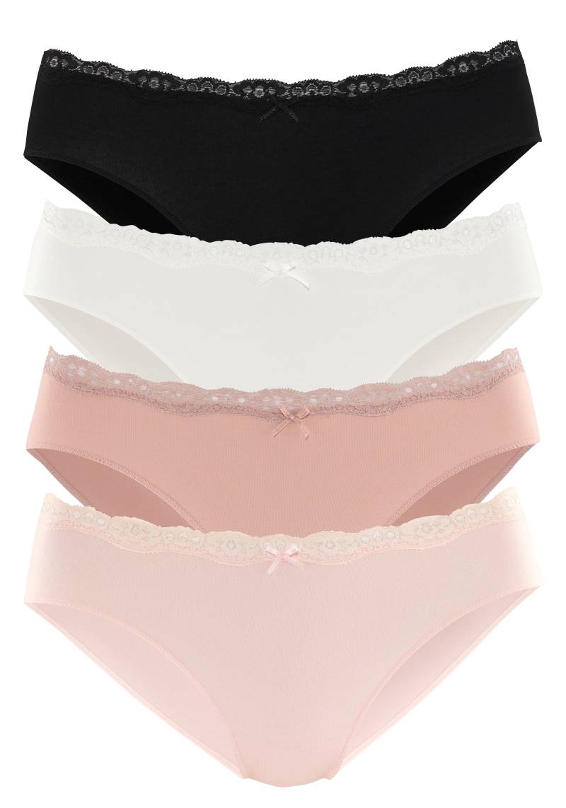 LASCANA Bikinislip »Bikinislip«, (Packung, 4 St.), aus elastischer Baumwolle, in schöner Box von Lascana