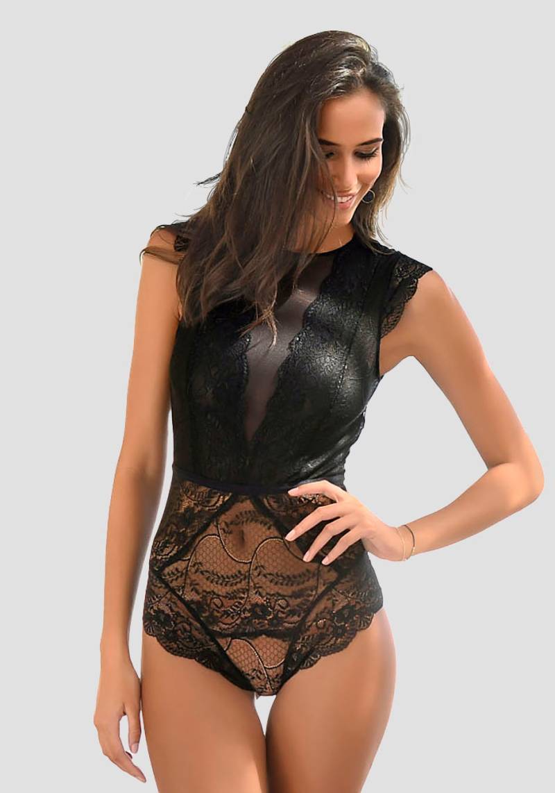 LASCANA Body, aus transparenter Spitze und Netzeinsätzen, sexy Dessous von Lascana