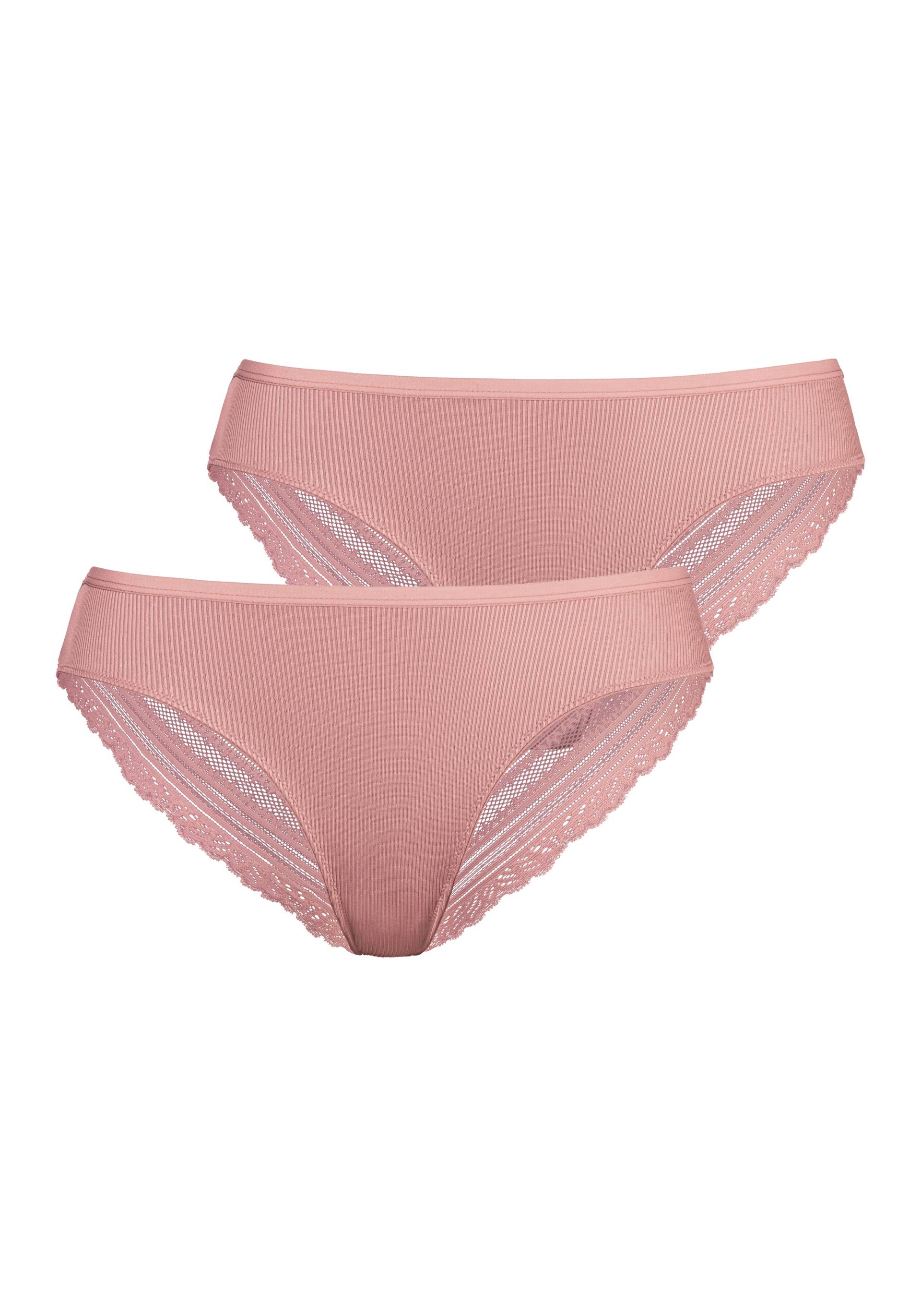 LASCANA Brasilslip, (Packung, 2 St.), aus Microfaser-Rippe von Lascana