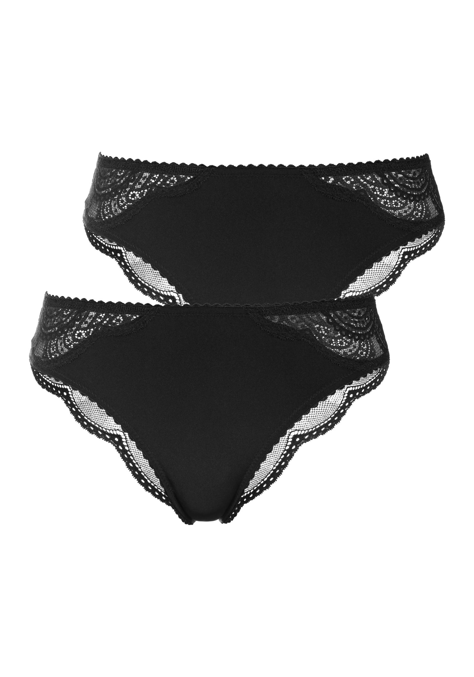 LASCANA Brasilslip, (Packung, 2 St.), mit zarter Spitze von Lascana