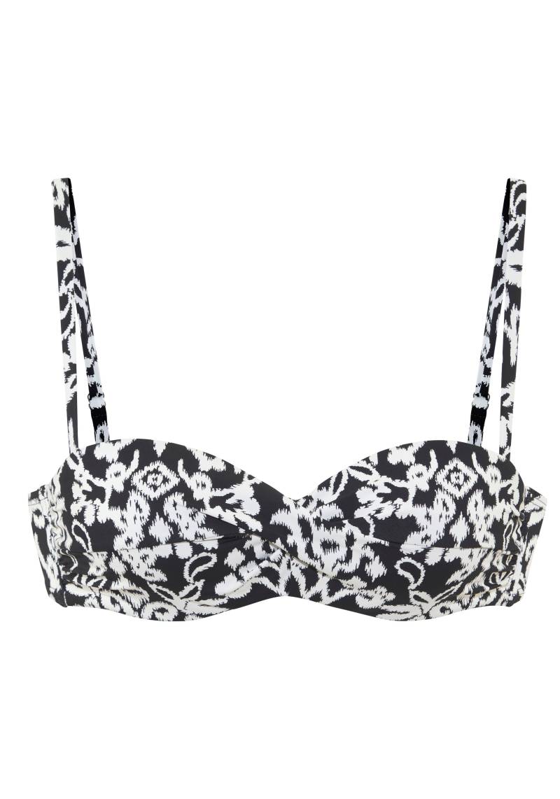LASCANA Bügel-Bandeau-Bikini-Top »Piper«, mit auffälligem Alloverprint von Lascana