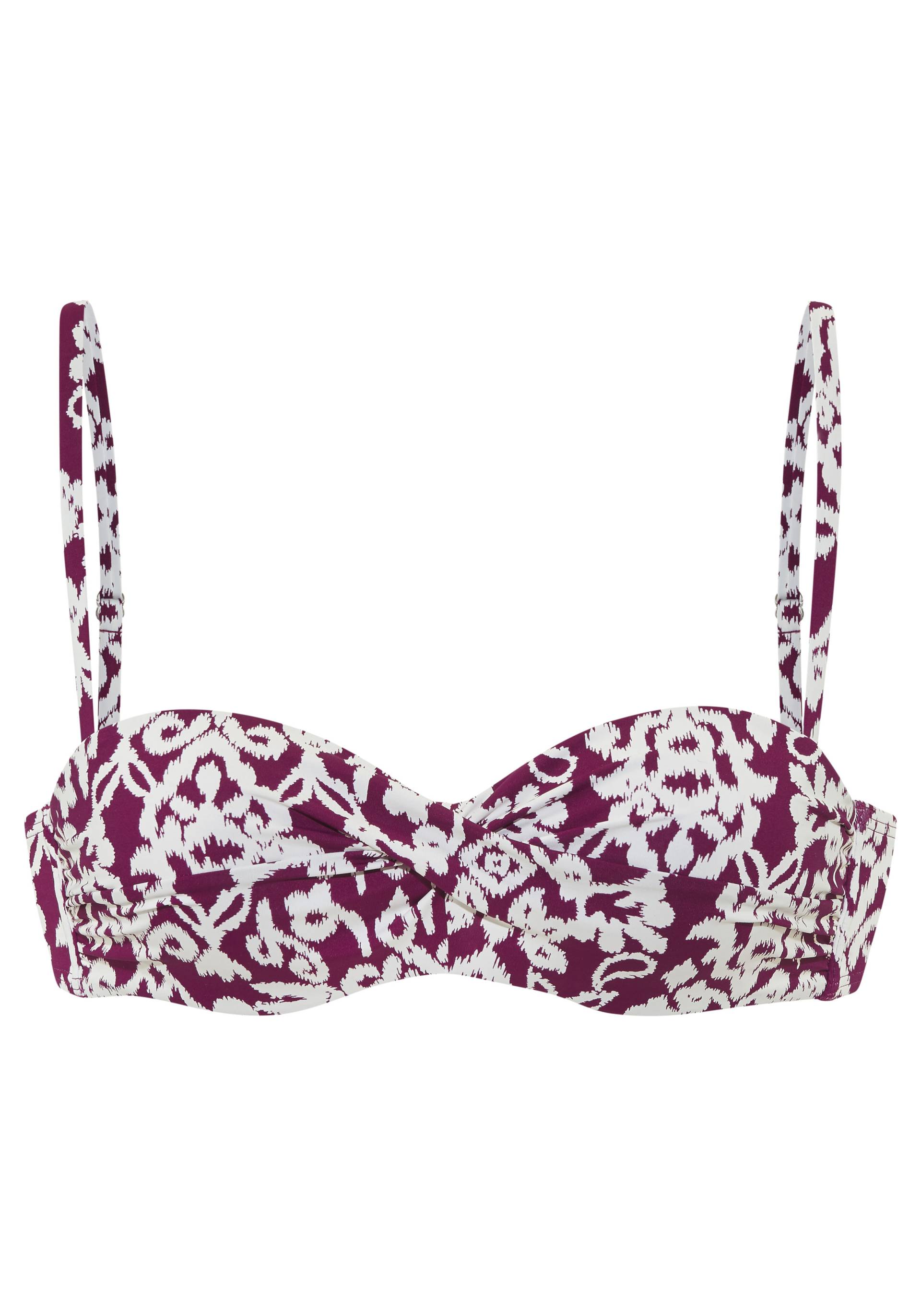 LASCANA Bügel-Bandeau-Bikini-Top »Piper«, mit auffälligem Alloverprint von Lascana