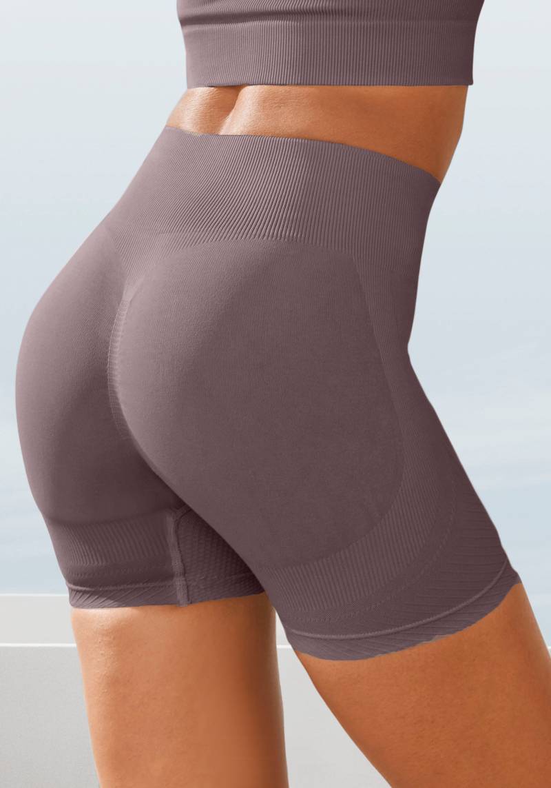 LASCANA Funktionsshorts »Po Push Up«, mit Rippstruktur und Shapingeffekt, Sportshorts von Lascana