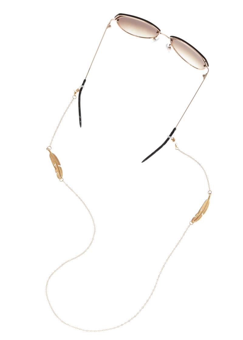 LASCANA Brillenkette »Zartes Brillenband mit Federornament«, Perfekt zu Brille oder Sonnenbrille oder als Maskenkette von Lascana