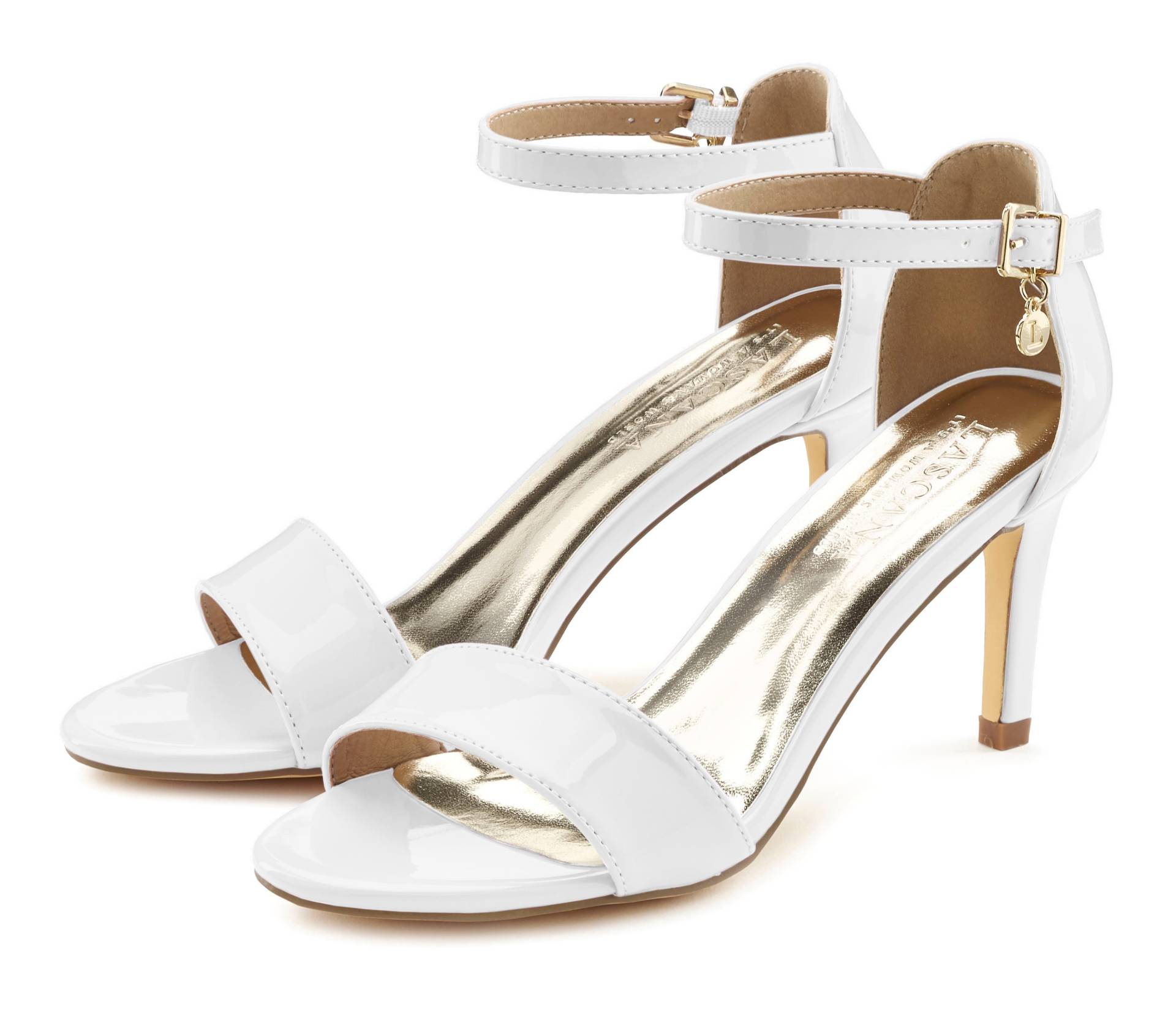 LASCANA High-Heel-Sandalette »Sommerschuh«, im zeitlosen Design, Riemchensandalette VEGAN von Lascana