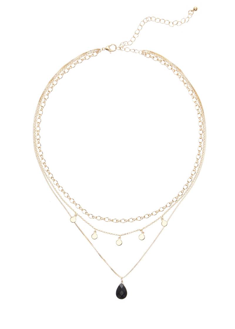 LASCANA Kette mit Anhänger, mit Natursteinanhänger, mehrreihiges Kettenset,Halskette, Halsschmuck von Lascana