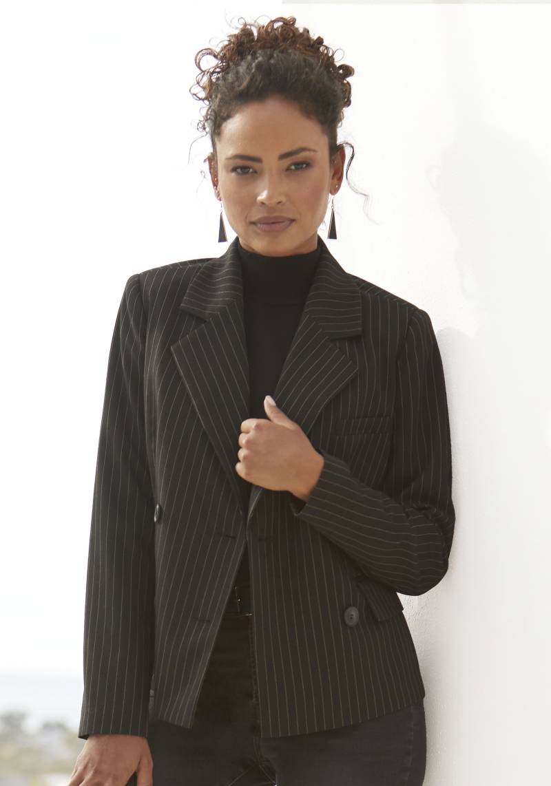 LASCANA Kurzblazer, mit doppelreihigem Knopfverschluss, Damenblazer, sportlich-elegant von Lascana