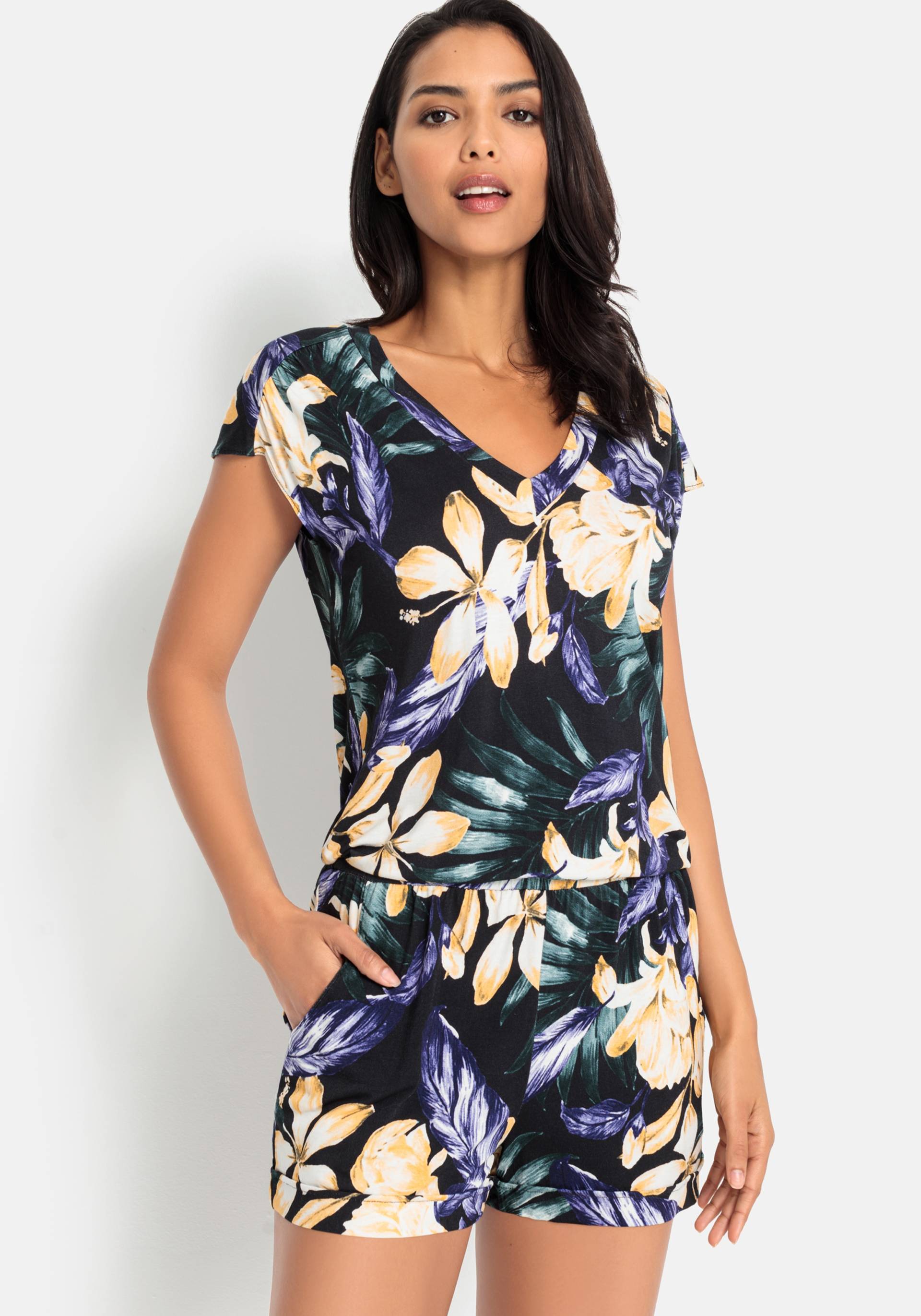LASCANA Kurzoverall, mit Alloverdruck LASCANA Kurzoverall, mit Alloverdruck von Lascana