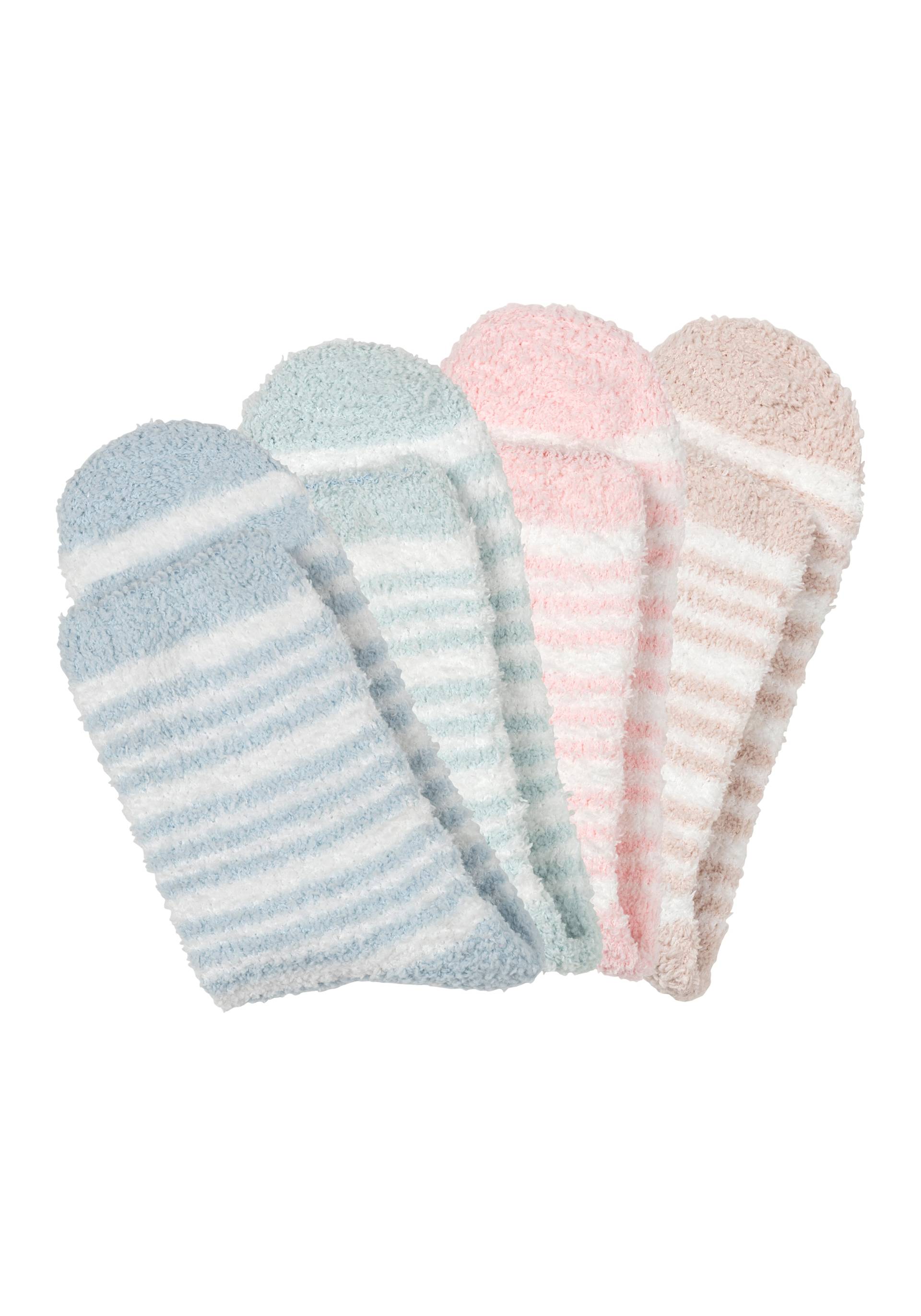 LASCANA Kuschelsocken, (Packung, 4 Paar), aus weicher und warmer Flausch-Qualität von Lascana