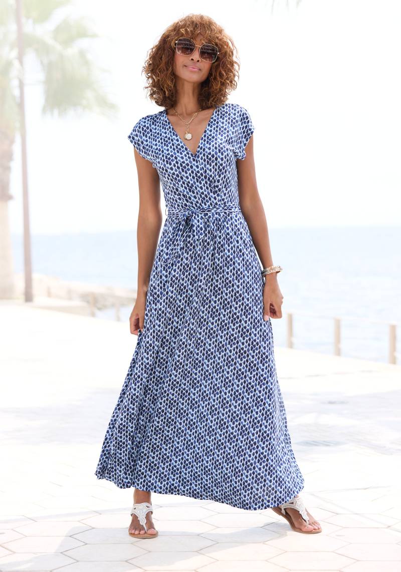 LASCANA Maxikleid, mit Bindegürtel, Sommerkleid, Strandkleid von Lascana
