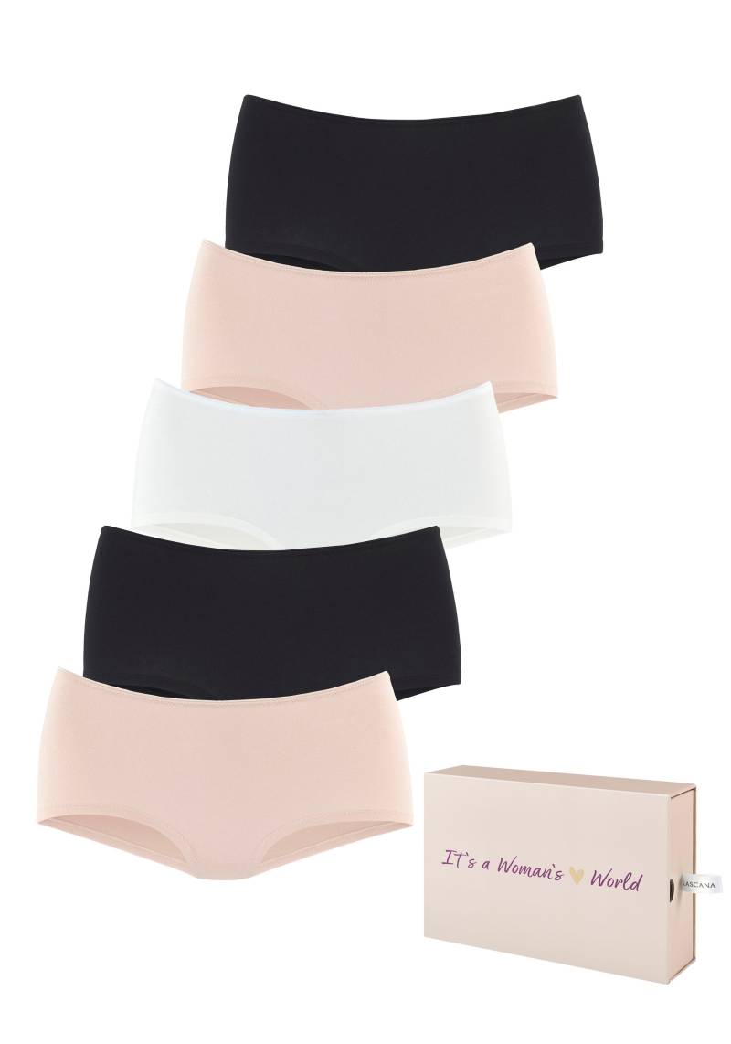 LASCANA Panty, (5er-Pack), aus Baumwolle, mit schöner Aufbewahrungsbox von Lascana