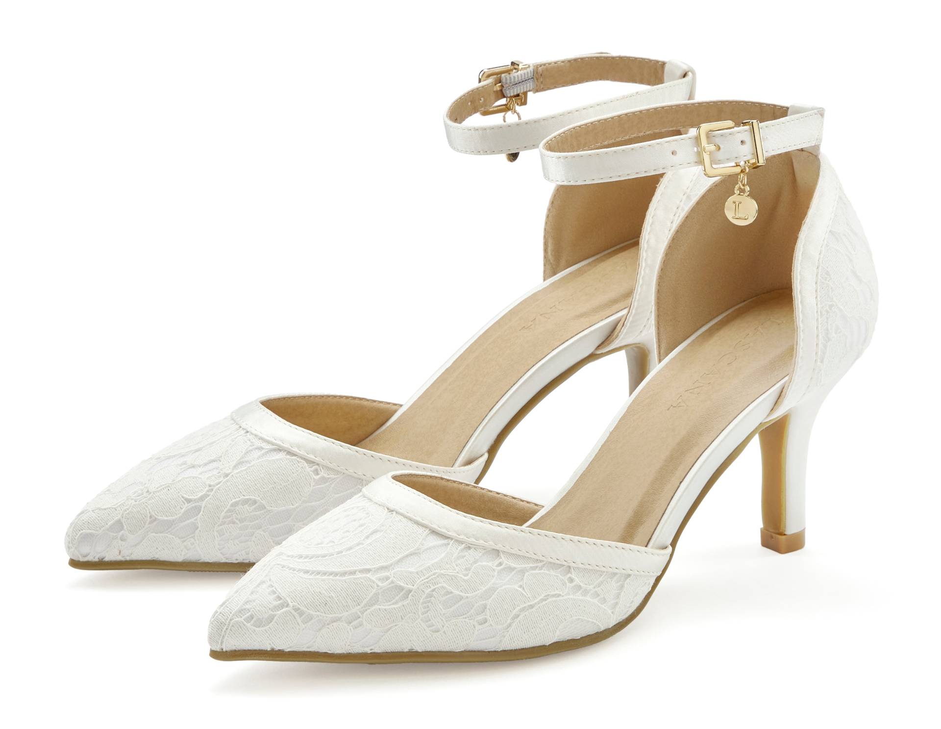 LASCANA Pumps »Slingpumps, Riemchenpumps mit Spitze und bequemer Absatzhöhe«, VEGAN von Lascana