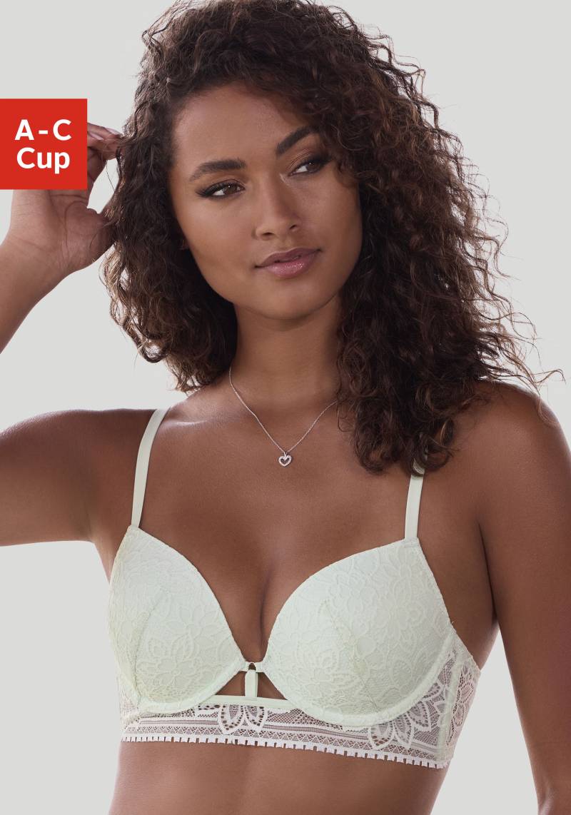 LASCANA Push-up-BH, mit Bügel aus floraler Jacquardspitze, sexy Dessous von Lascana