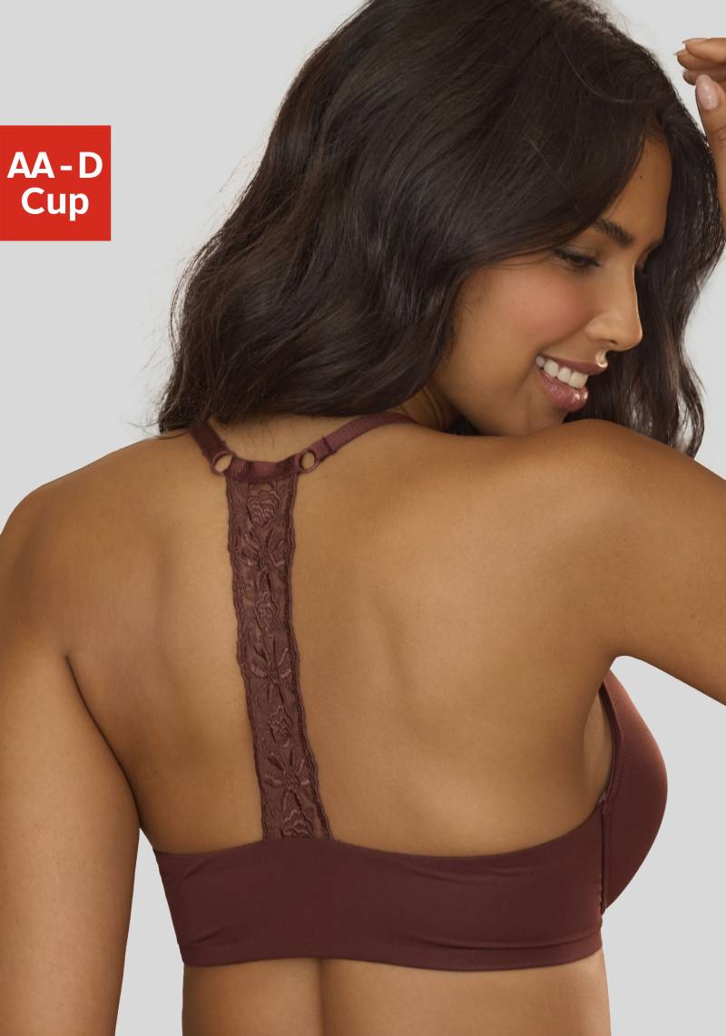 LASCANA Push-up-BH, mit Bügel und dekorativem Stickereiband im Rücken, sexy Dessous von Lascana