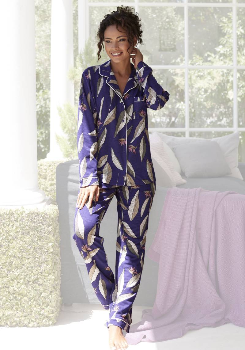 LASCANA Pyjama, (2 tlg.), im klassischen Schnitt von Lascana