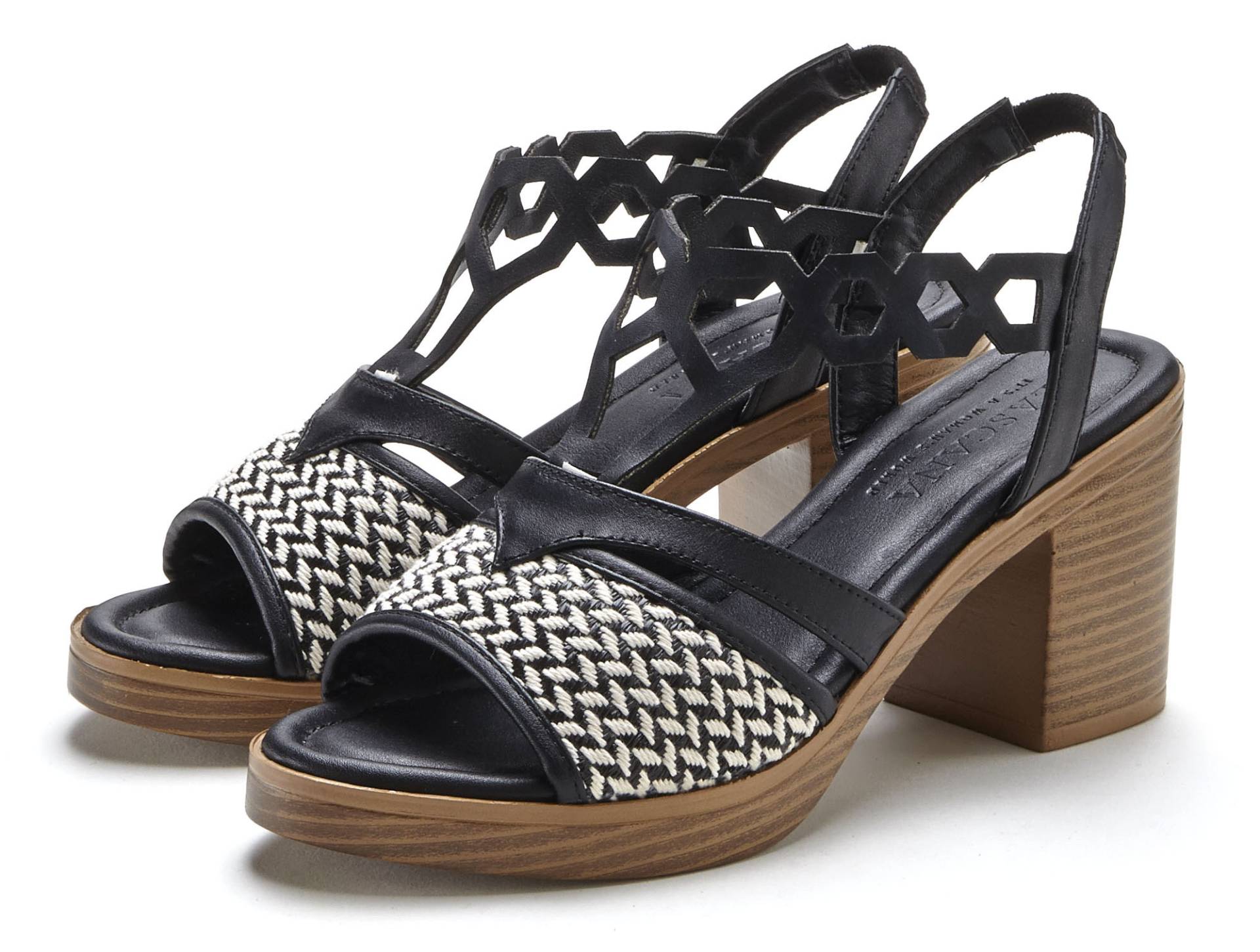 LASCANA Riemchensandalette, Sandale, Sommerschuh mit Blockabsatz und Kork-Optik VEGAN von Lascana