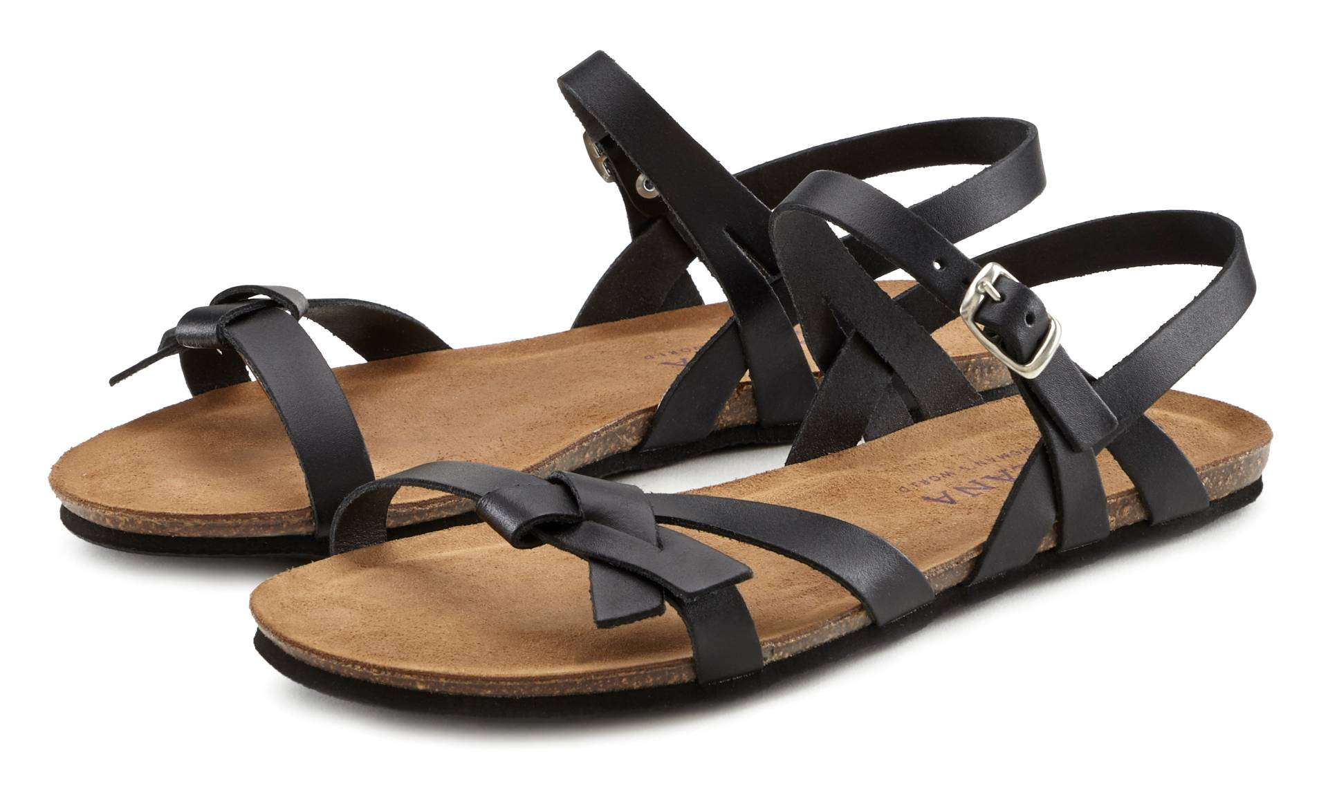 LASCANA Sandale »Sommerschuh«, Sandalette, Sommerschuh aus Leder von Lascana