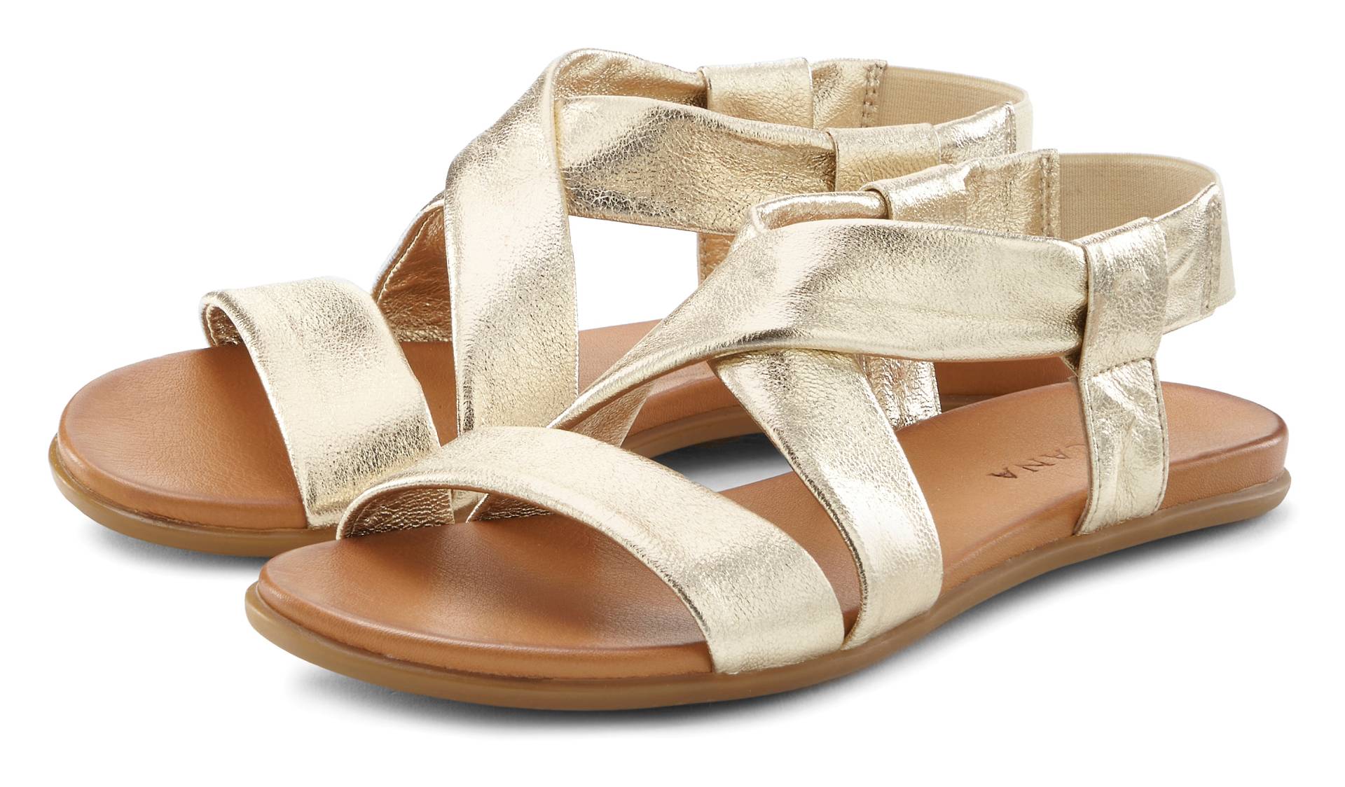 LASCANA Sandale »Sommerschuh«, aus Leder mit raffinierten Riemchen, Sandalette, Sommerschuh LASCANA Sandale »Sommerschuh«, aus Leder mit raffinierten Riemchen, Sandalette, Sommerschuh von Lascana