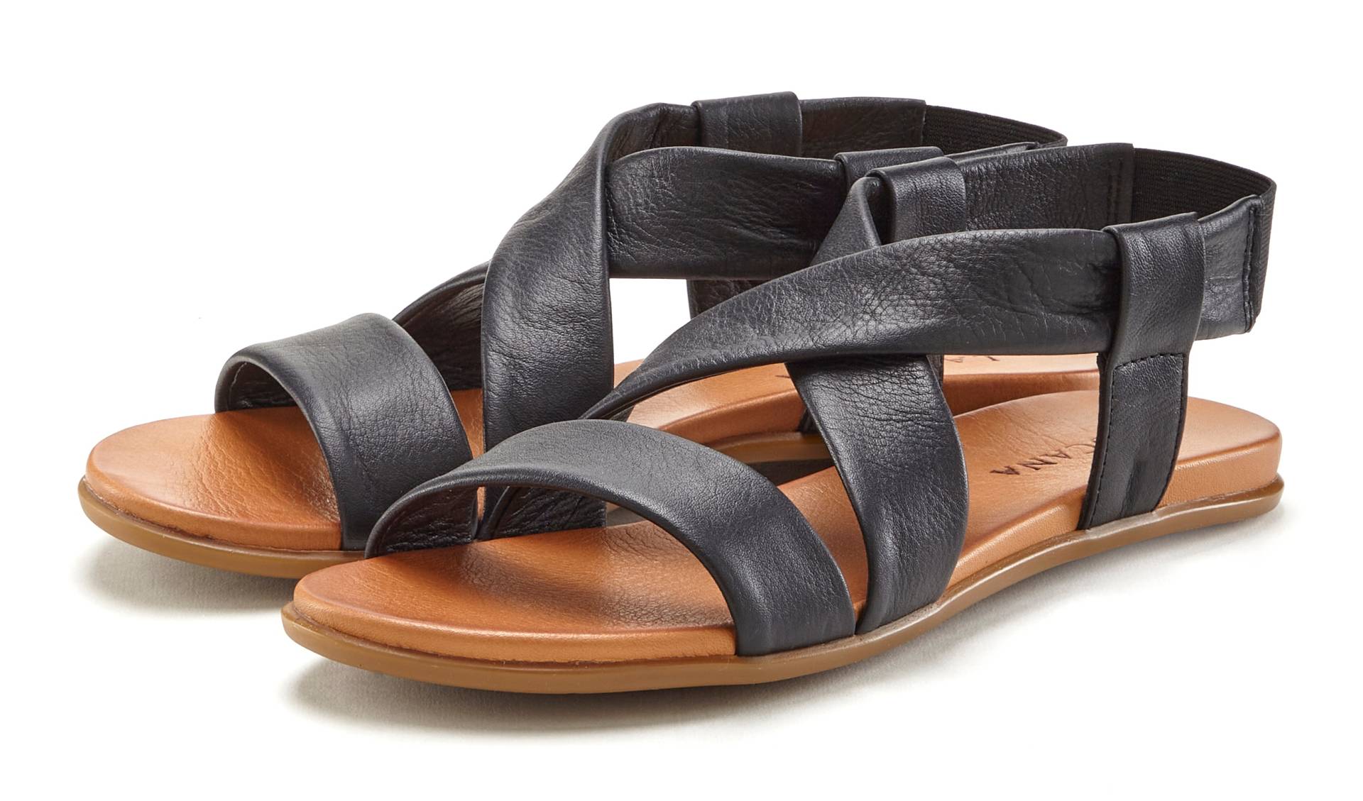 LASCANA Sandale »Sommerschuh«, aus Leder mit raffinierten Riemchen, Sandalette, Sommerschuh LASCANA Sandale »Sommerschuh«, aus Leder mit raffinierten Riemchen, Sandalette, Sommerschuh von Lascana