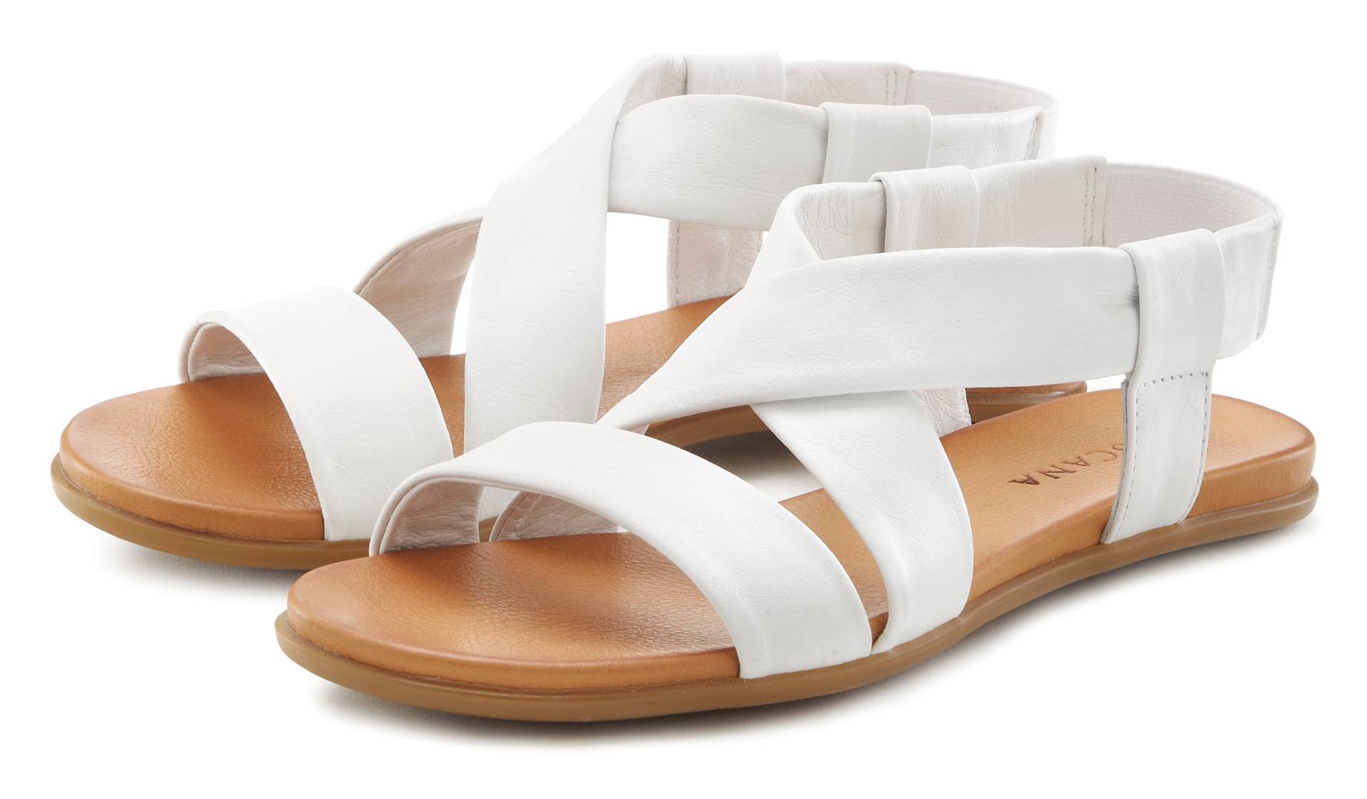 LASCANA Sandale »Sommerschuh«, aus Leder mit raffinierten Riemchen, Sandalette, Sommerschuh LASCANA Sandale »Sommerschuh«, aus Leder mit raffinierten Riemchen, Sandalette, Sommerschuh von Lascana