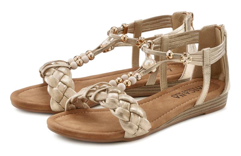 LASCANA Sandale »Sommerschuh«, Sandalette, Sommerschuh mit raffiniertem Riemchen VEGAN von Lascana