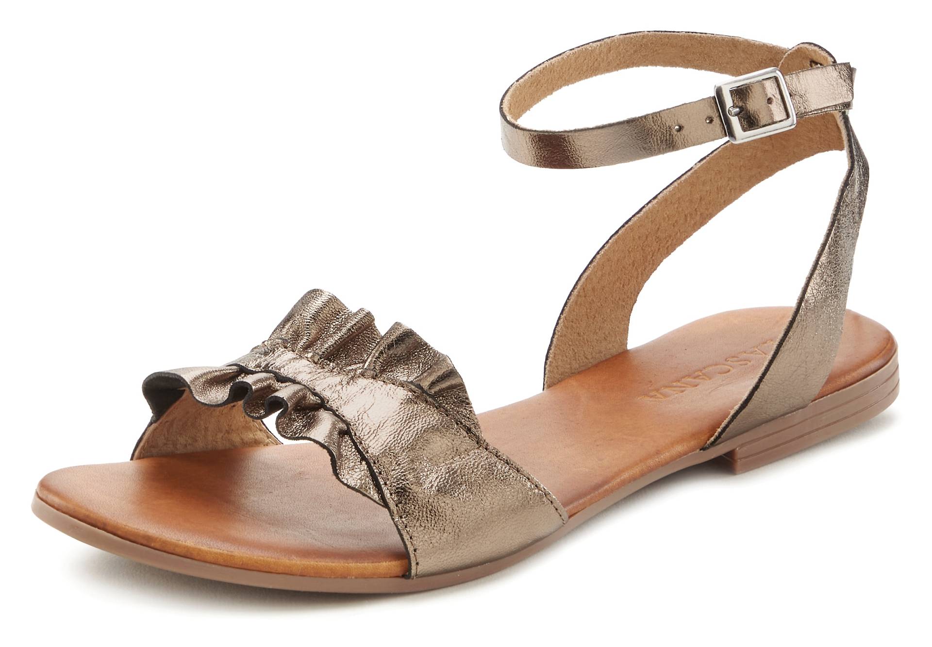 LASCANA Sandale »Sommerschuh«, Sandalette, Sommerschuh, offener Schuh aus Leder von Lascana