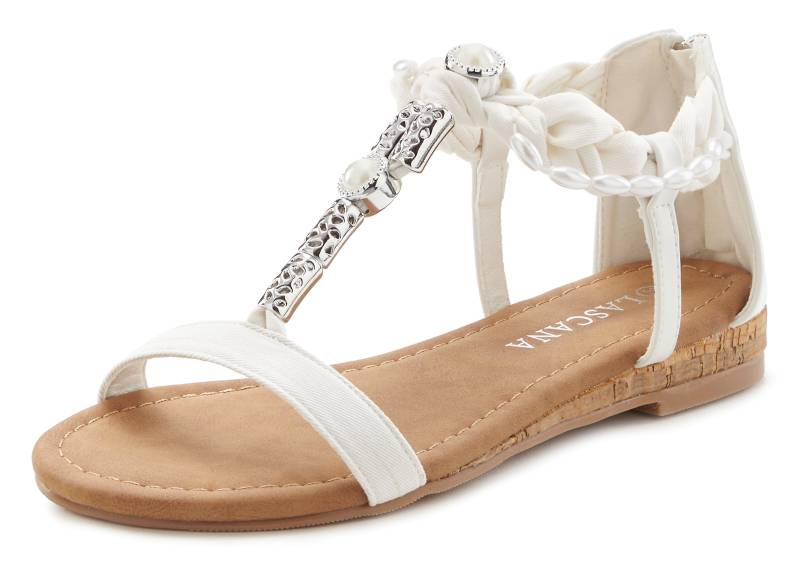 LASCANA Sandale »Sommerschuh«, Sandalette, Sommerschuh mit Schmuckelementen VEGAN von Lascana