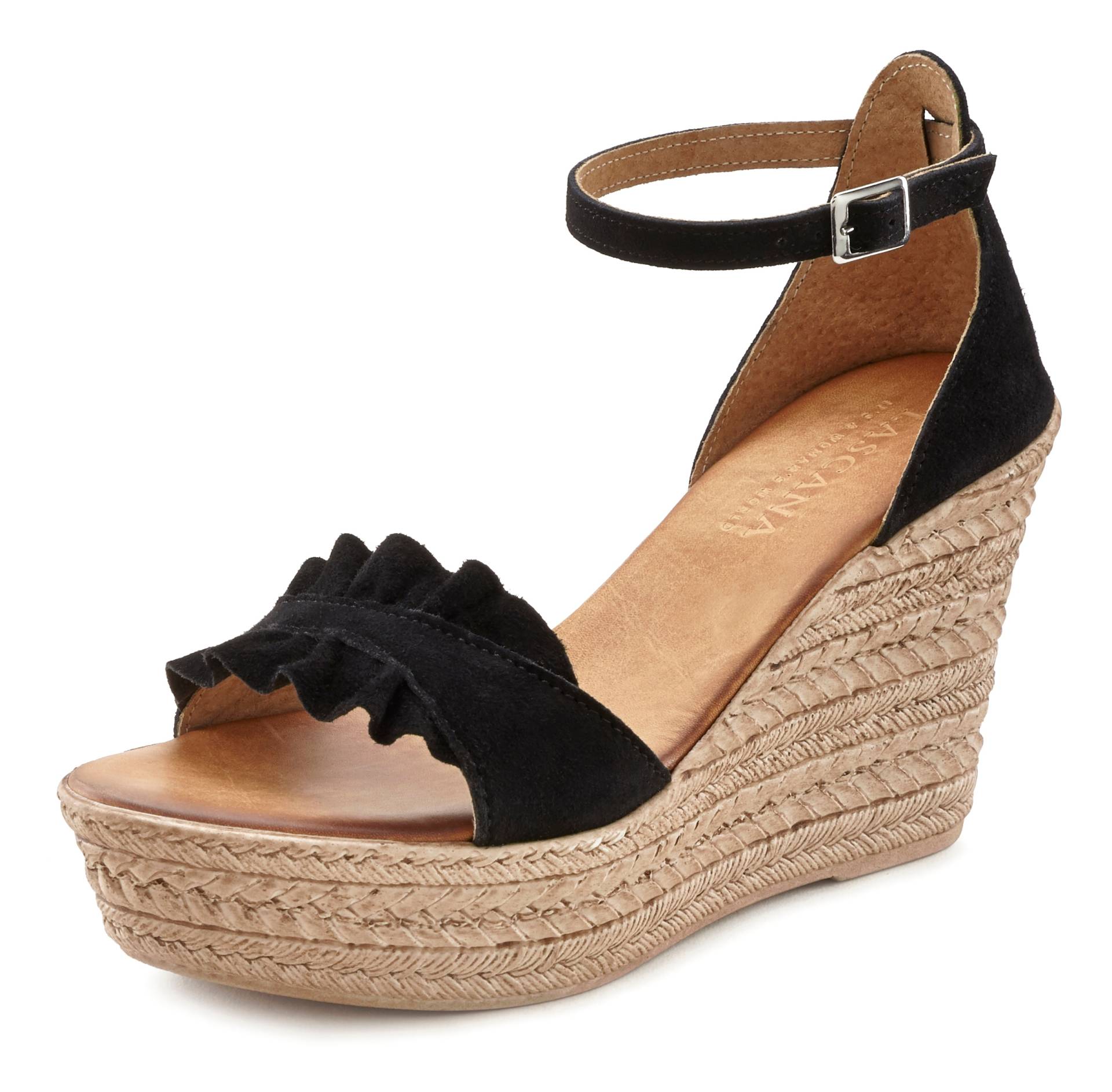 LASCANA Sandalette »Sommerschuh«, Sandale, Sommerschuh aus Leder mit Keilabsatz LASCANA Sandalette »Sommerschuh«, Sandale, Sommerschuh aus Leder mit Keilabsatz von Lascana