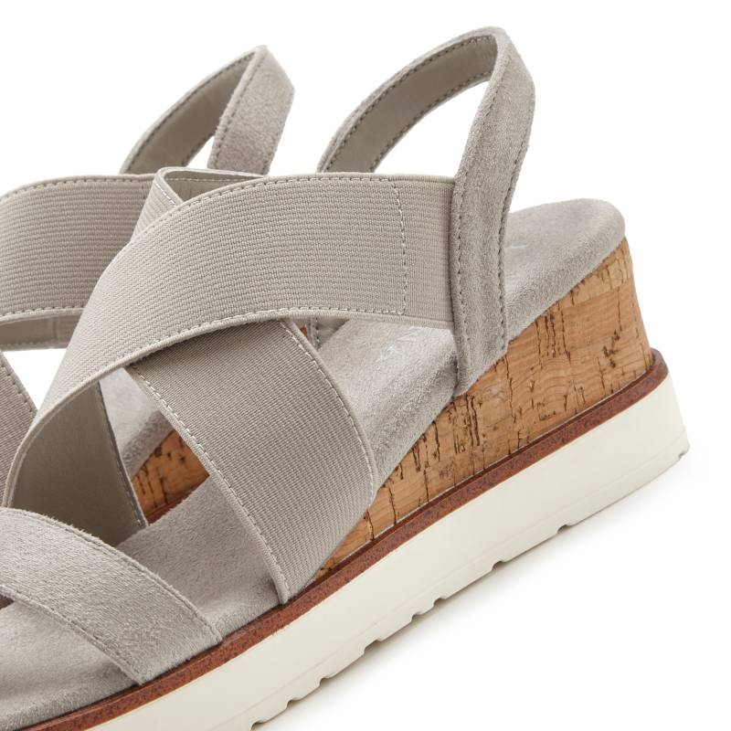 LASCANA Sandalette »Sommerschuh«, Sandale, Sommerschuh mit Keilabsatz und elastischen Riemen VEGAN von Lascana