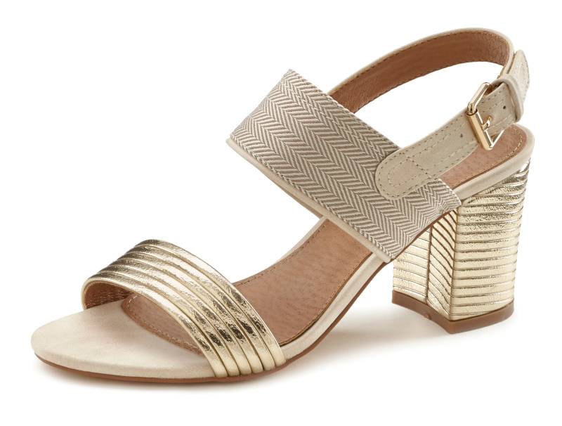 LASCANA Riemchensandalette »Sommerschuh«, Sandale, Sommerschuh mit Blockabsatz VEGAN von Lascana
