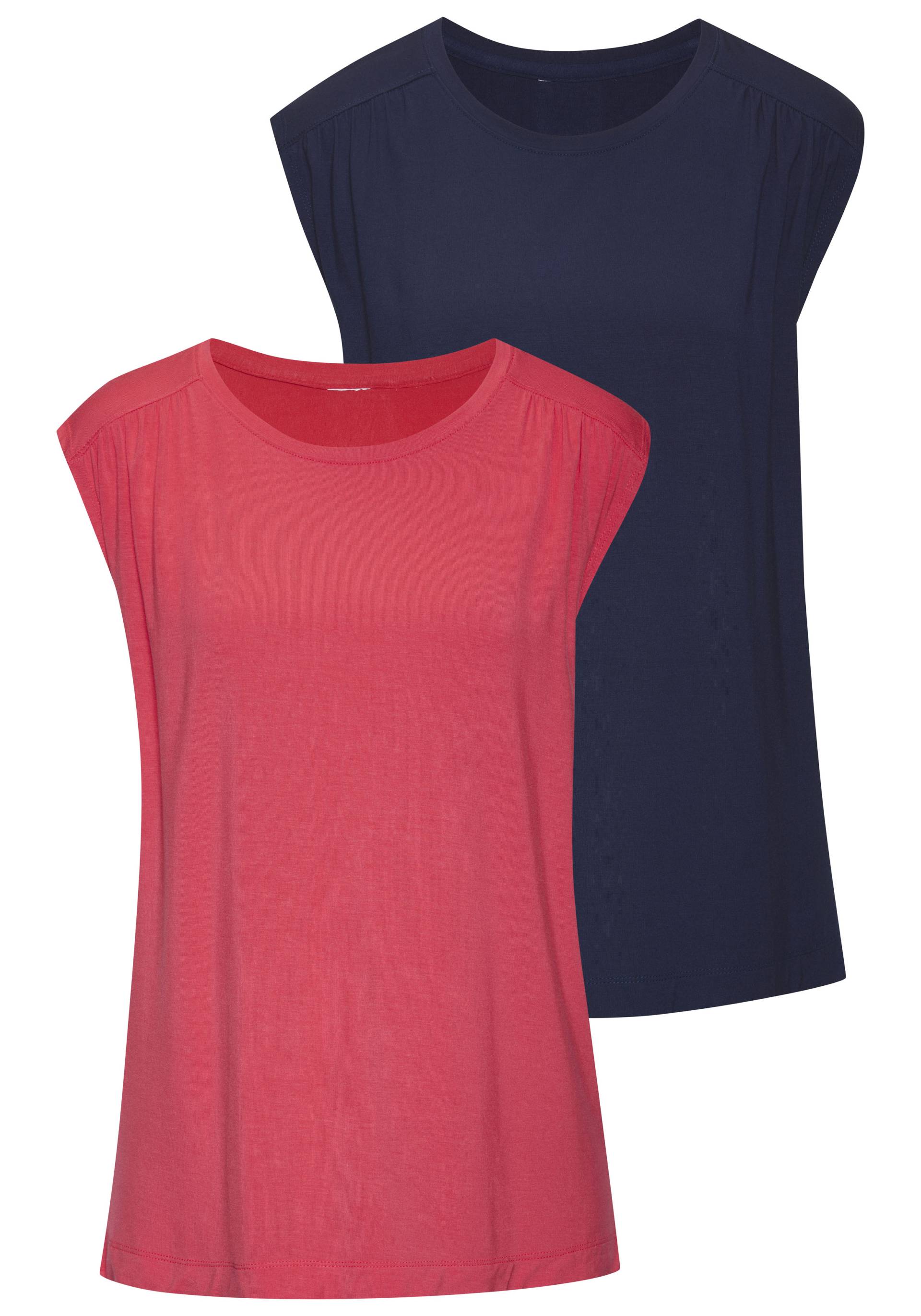 LASCANA Shirttop »mit Schulterraffung«, aus weichem Viskose-Stretch LASCANA Shirttop »mit Schulterraffung«, aus weichem Viskose-Stretch von Lascana