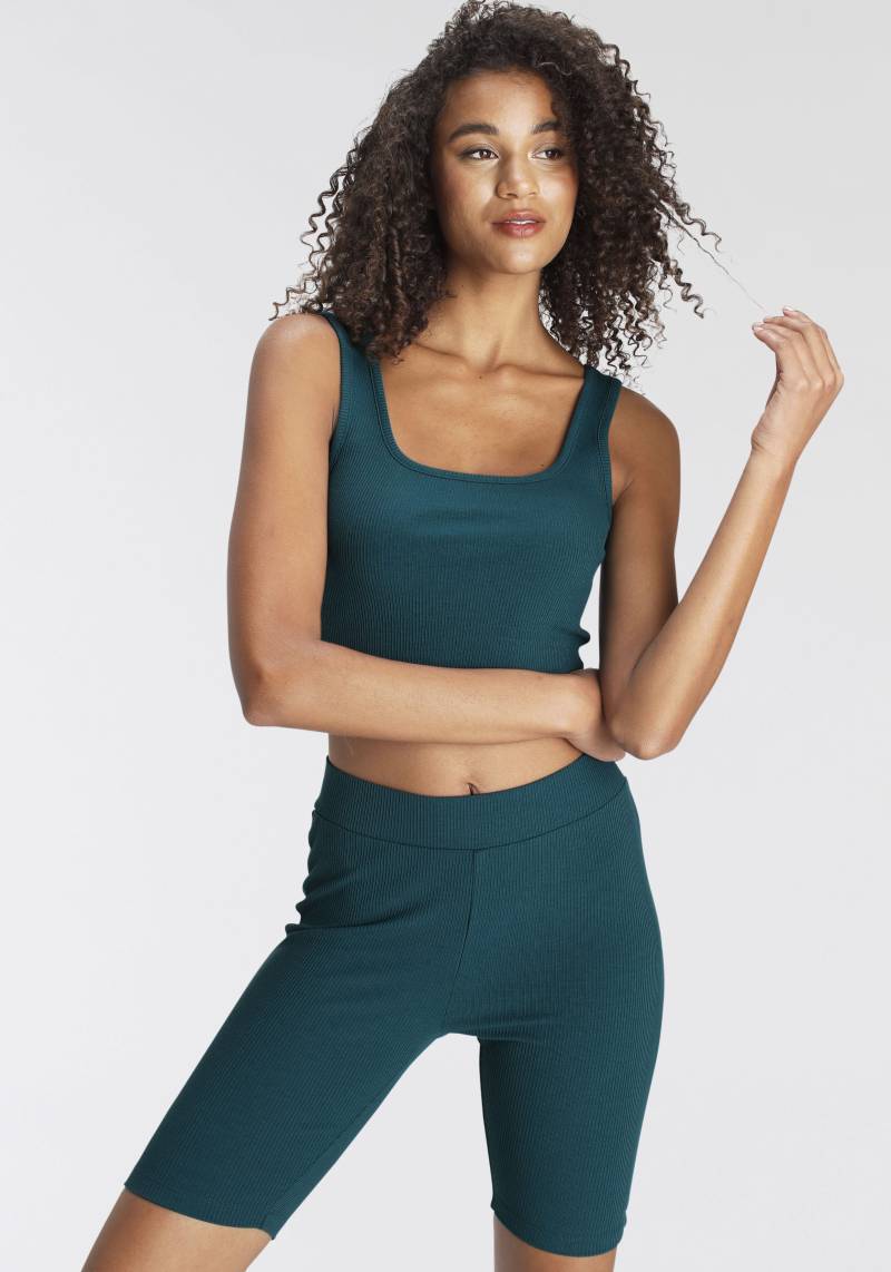LASCANA Shorty, bestehend aus Top und Shorts aus Rippmaterial, Homewear-Set von Lascana