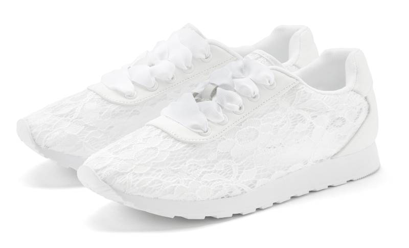 LASCANA Sneaker »Freizeitschuh, Schnürschuh,«, mit modischer Spitze VEGAN von Lascana