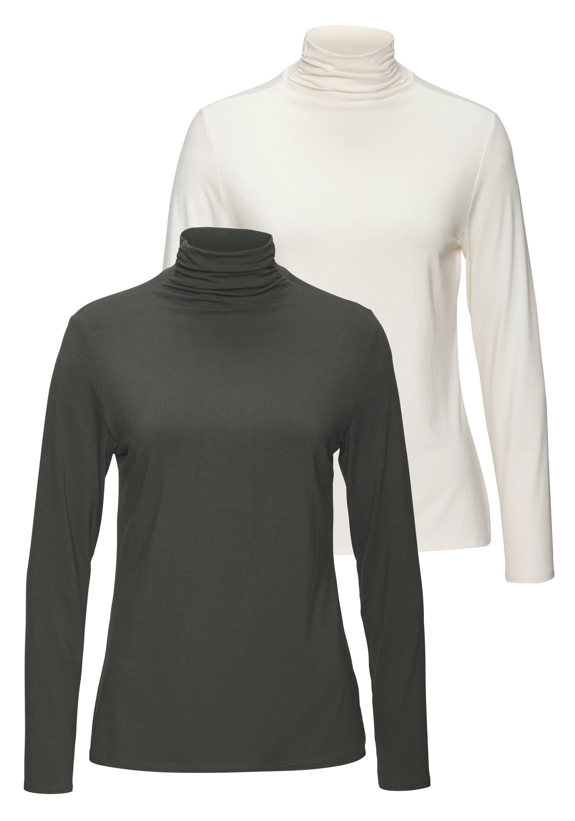 LASCANA Stehkragenshirt »aus weichem Viskose-Stretch«, (2er-Pack) LASCANA Stehkragenshirt »aus weichem Viskose-Stretch«, (2er-Pack) von Lascana