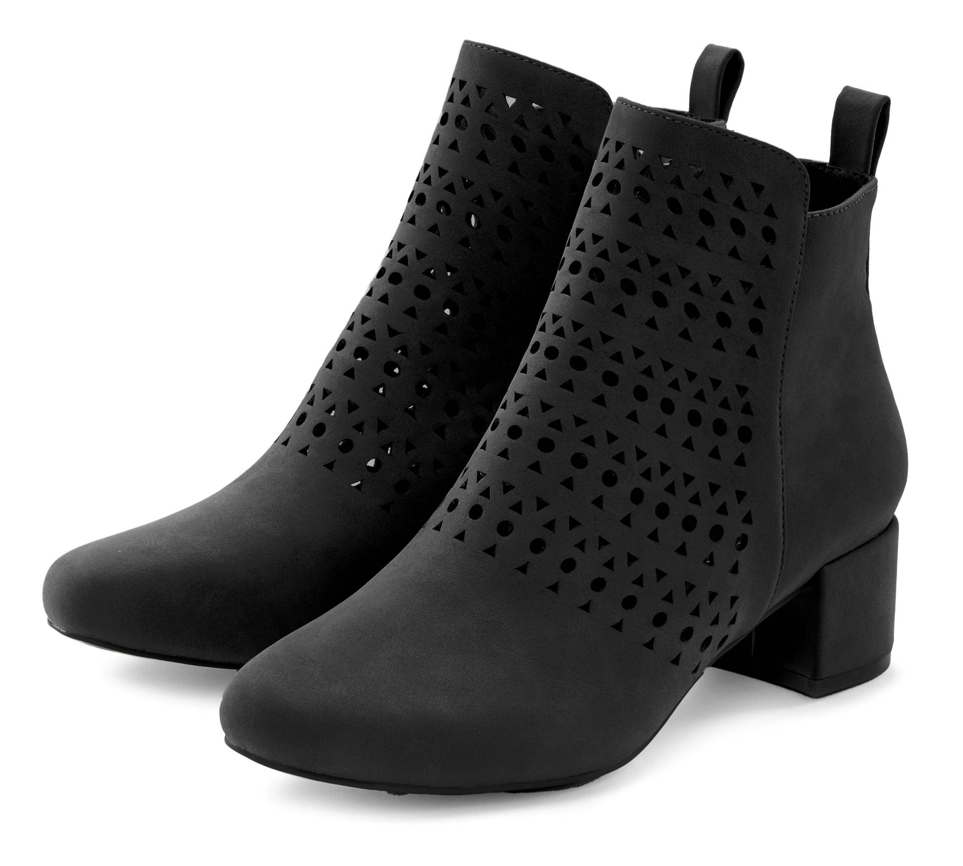 LASCANA Stiefelette, Stiefel, Boots mit kleinen Cut-Outs VEGAN LASCANA Stiefelette, Stiefel, Boots mit kleinen Cut-Outs VEGAN von Lascana