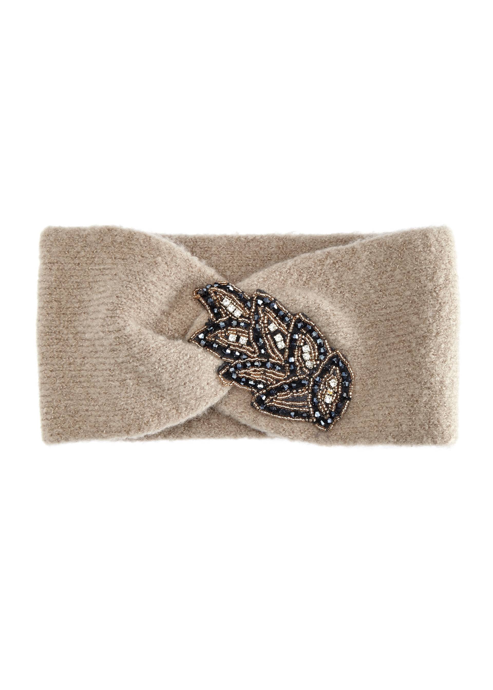 LASCANA Stirnband, Strickstirnband mit Perlen Applikation und Knoten, Haarband, Kopfband von Lascana