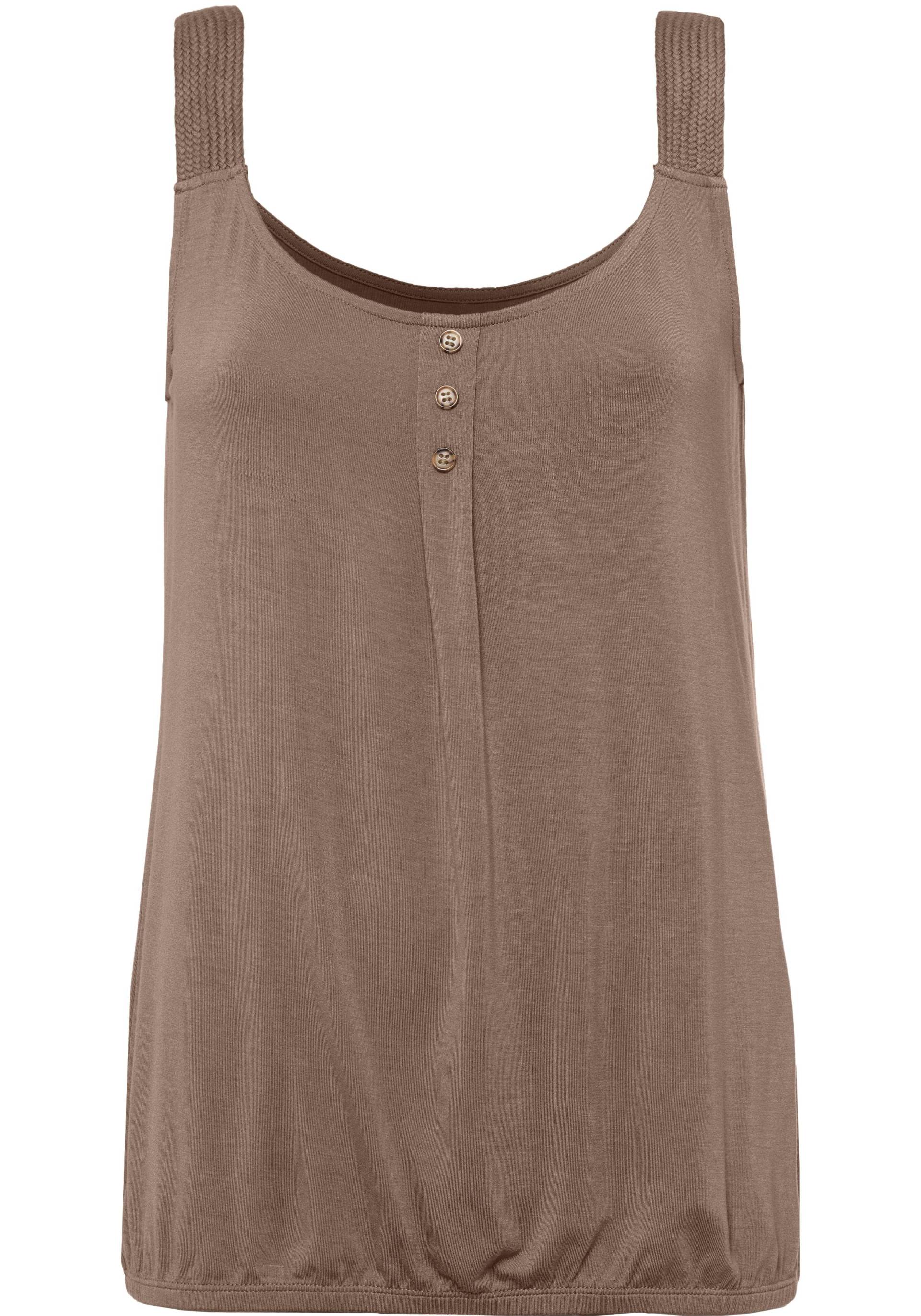 LASCANA Strandtop »mit geflochtenen Trägern«, (2er-Pack), aus weichem Viskose-Stretch von Lascana