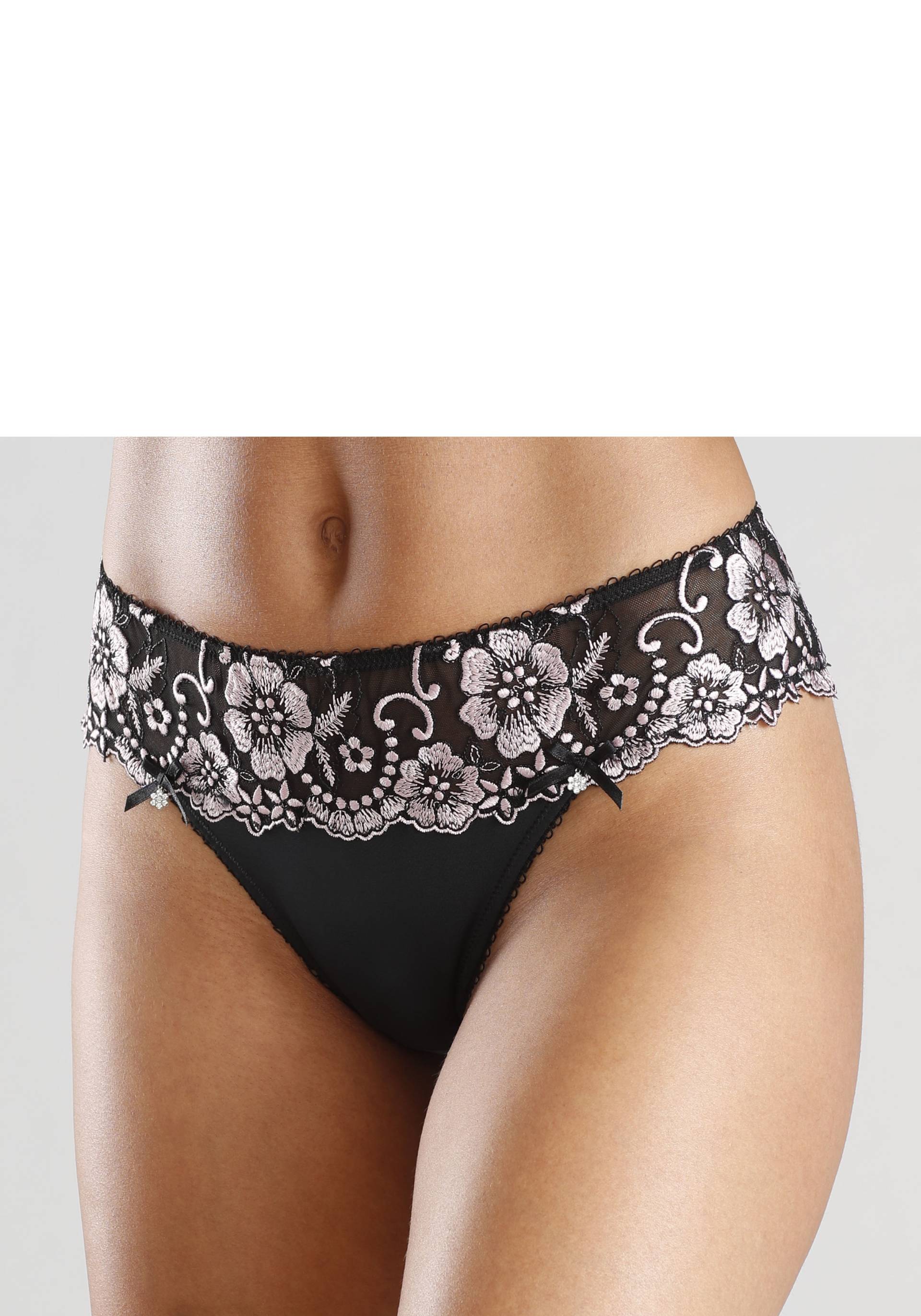 LASCANA String »Wanda Dessous«, mit Stickerei Spitze in blumiger Optik LASCANA String »Wanda Dessous«, mit Stickerei Spitze in blumiger Optik von Lascana