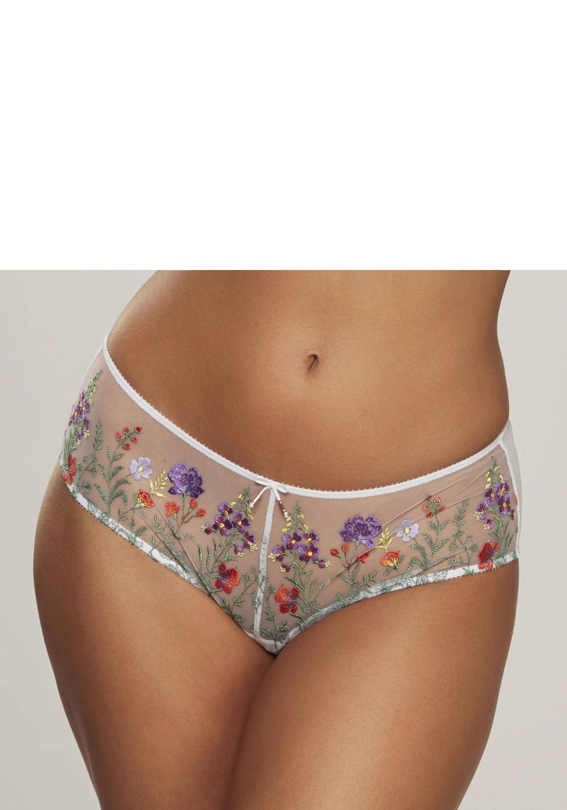 LASCANA Stringpanty »Maria«, mit bunten Blumen aus Stickereispitze LASCANA Stringpanty »Maria«, mit bunten Blumen aus Stickereispitze von Lascana