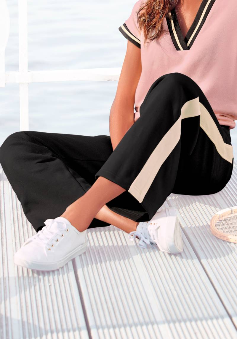 LASCANA Sweathose, mit weitem Bein, Loungeanzug von Lascana