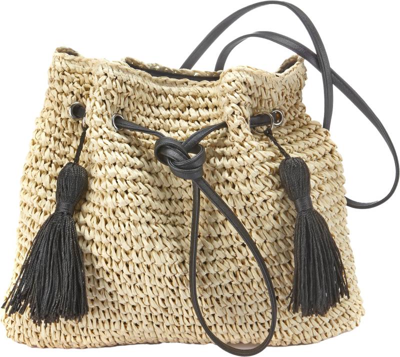 LASCANA Umhängetasche »Strandtasche«, aus Papierstroh, Handtasche, Schultertasche VEGAN von Lascana