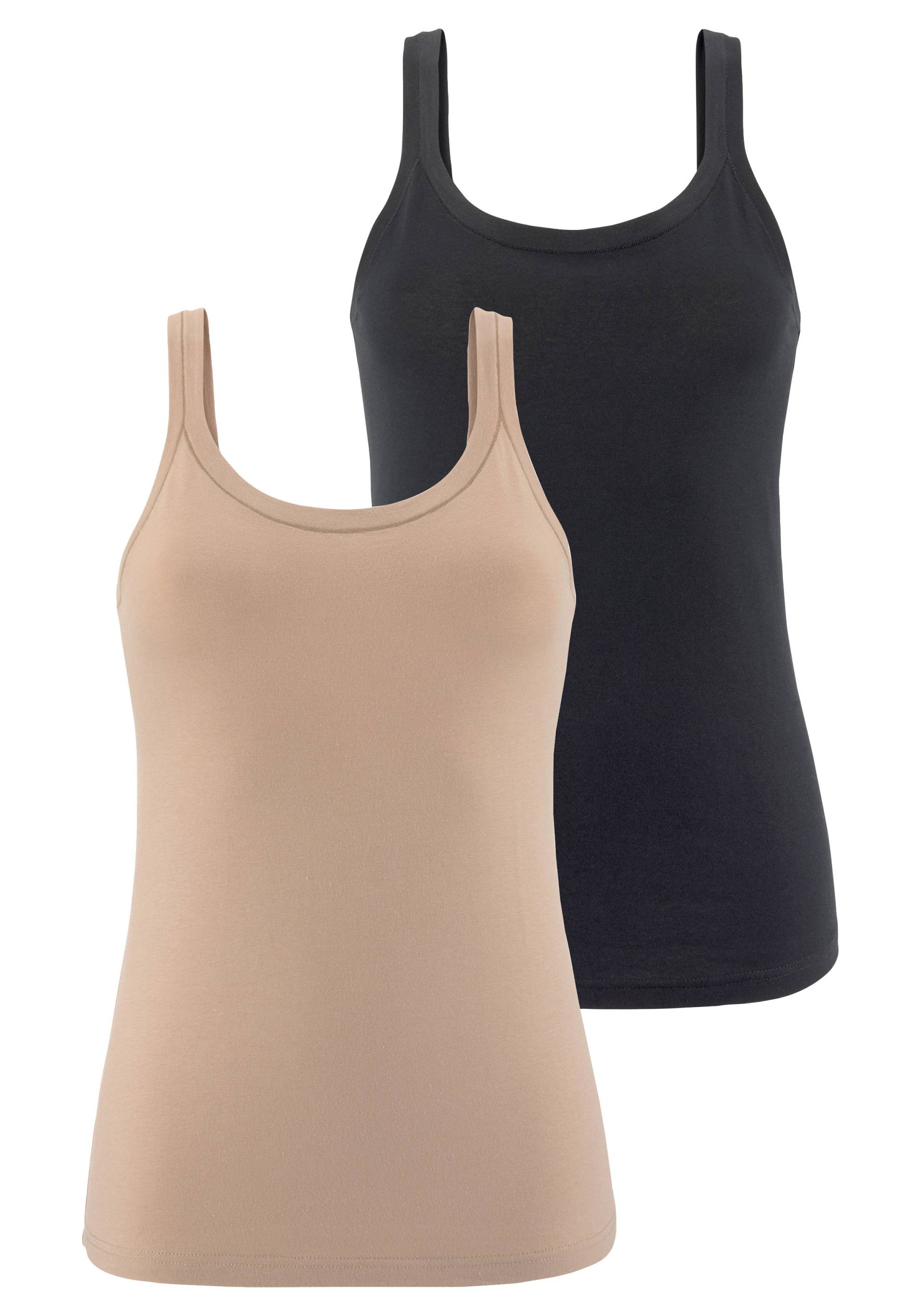 LASCANA Unterhemd, (Packung, 2 St.), "Perfect Basics" aus elastischer Baumwolle, Tanktop, Unterziehshirt von Lascana