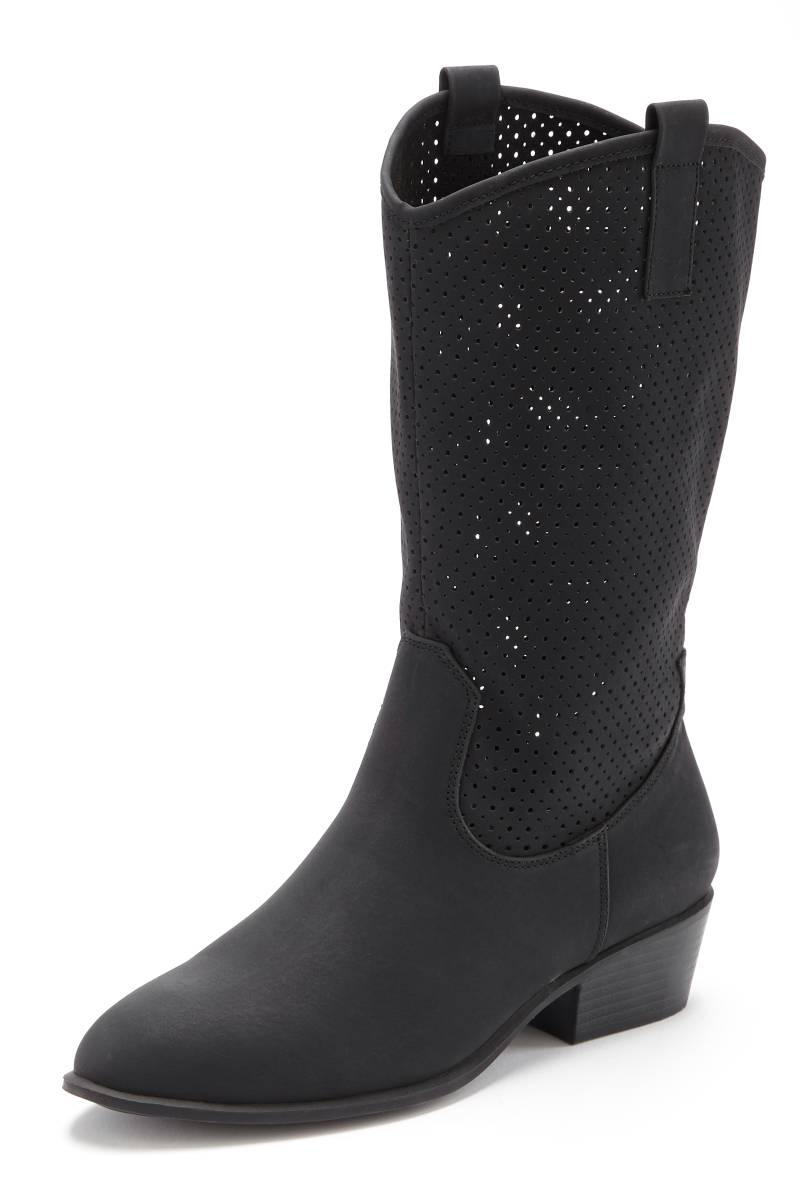LASCANA Westernstiefel, Sommer Boots, Ankle Stiefelette, Schlupfstiefel, Cowboy-Look, Cut-Outs von Lascana
